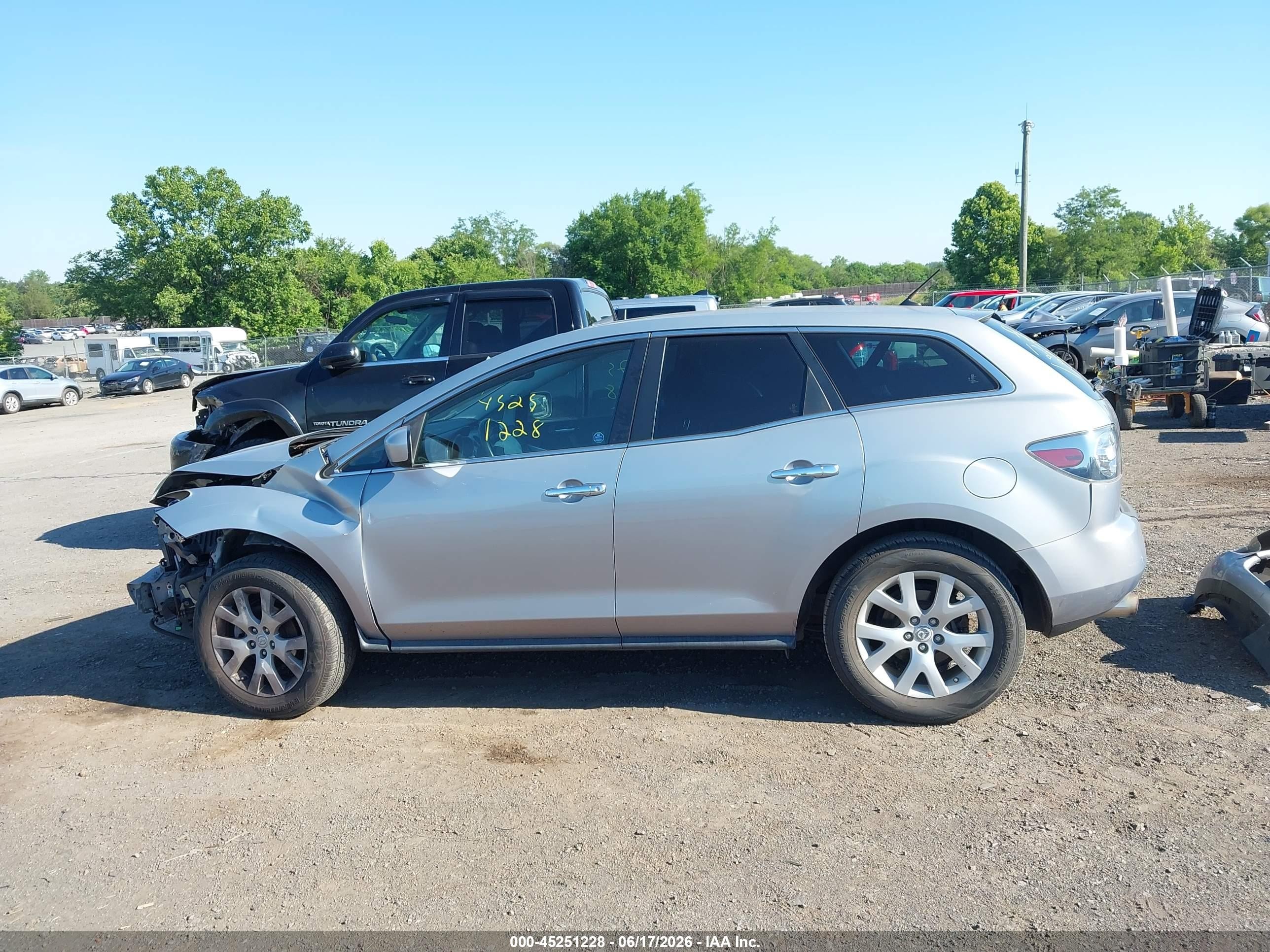 2008 Mazda Cx-7 Grand Touring Silver vin: JM3ER29L180210128