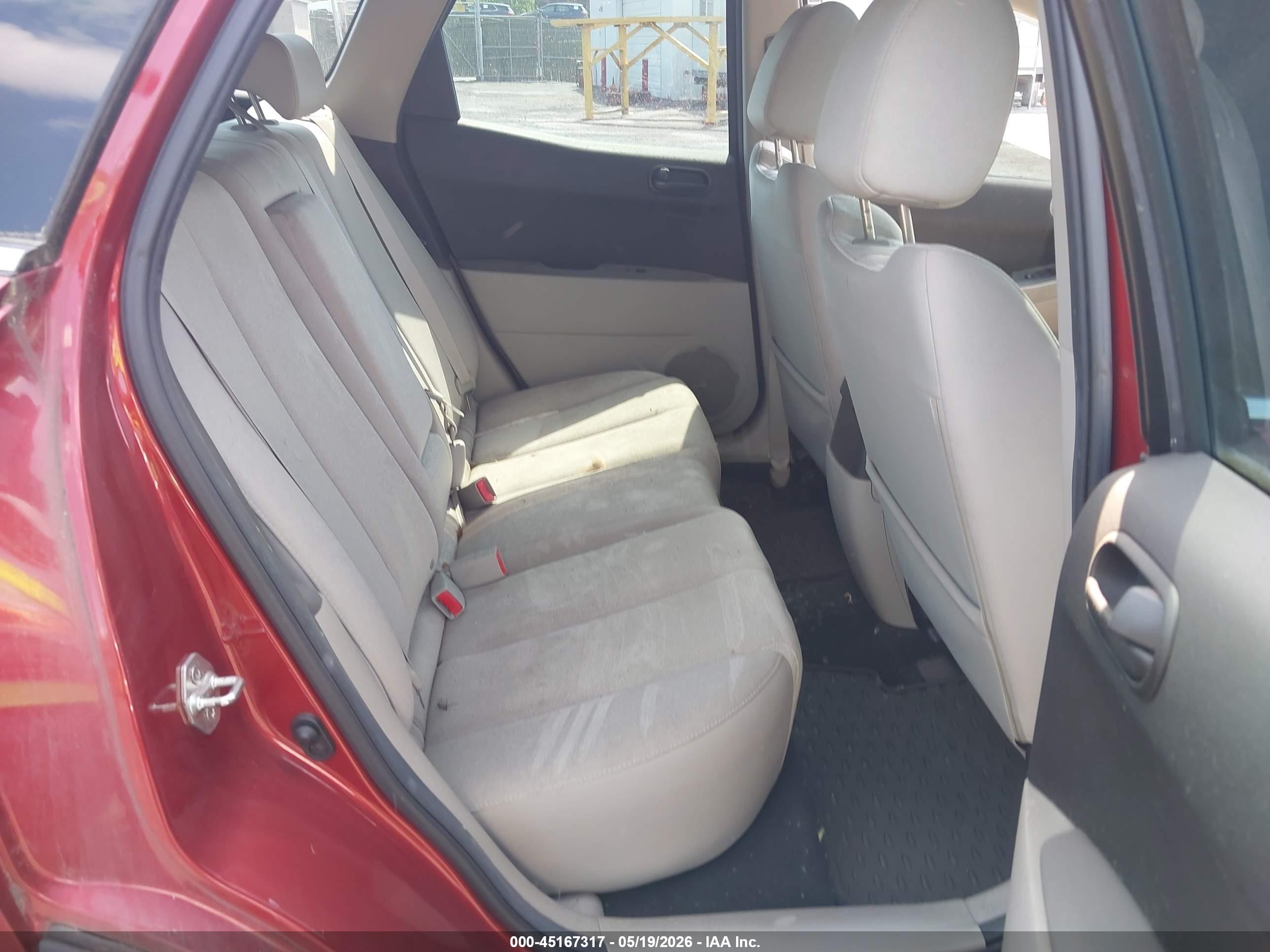 2009 Mazda Cx-7 Sport Red vin: JM3ER29L590237303