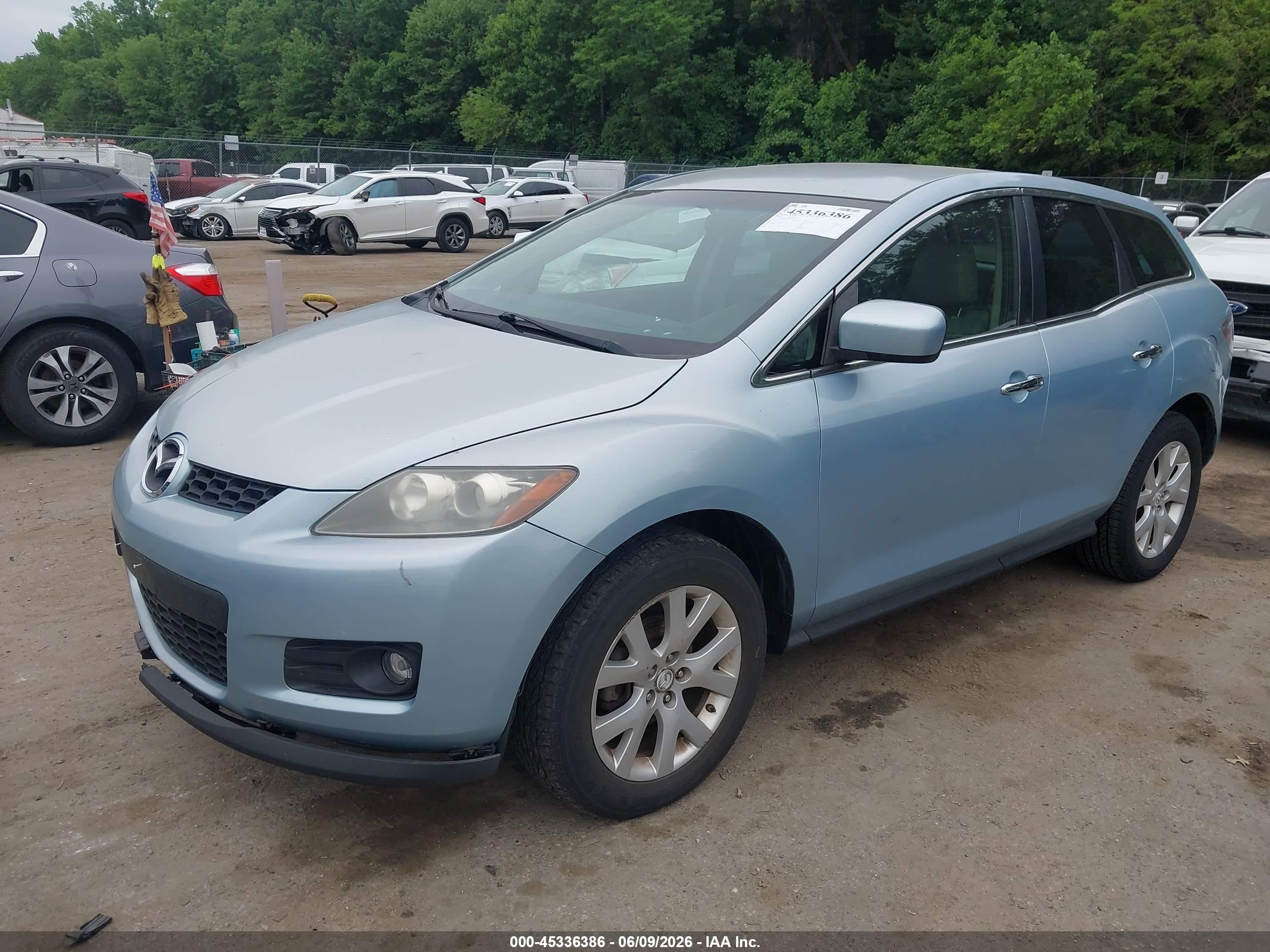 2008 Mazda Cx-7 Grand Touring Light Blue vin: JM3ER29L880204648
