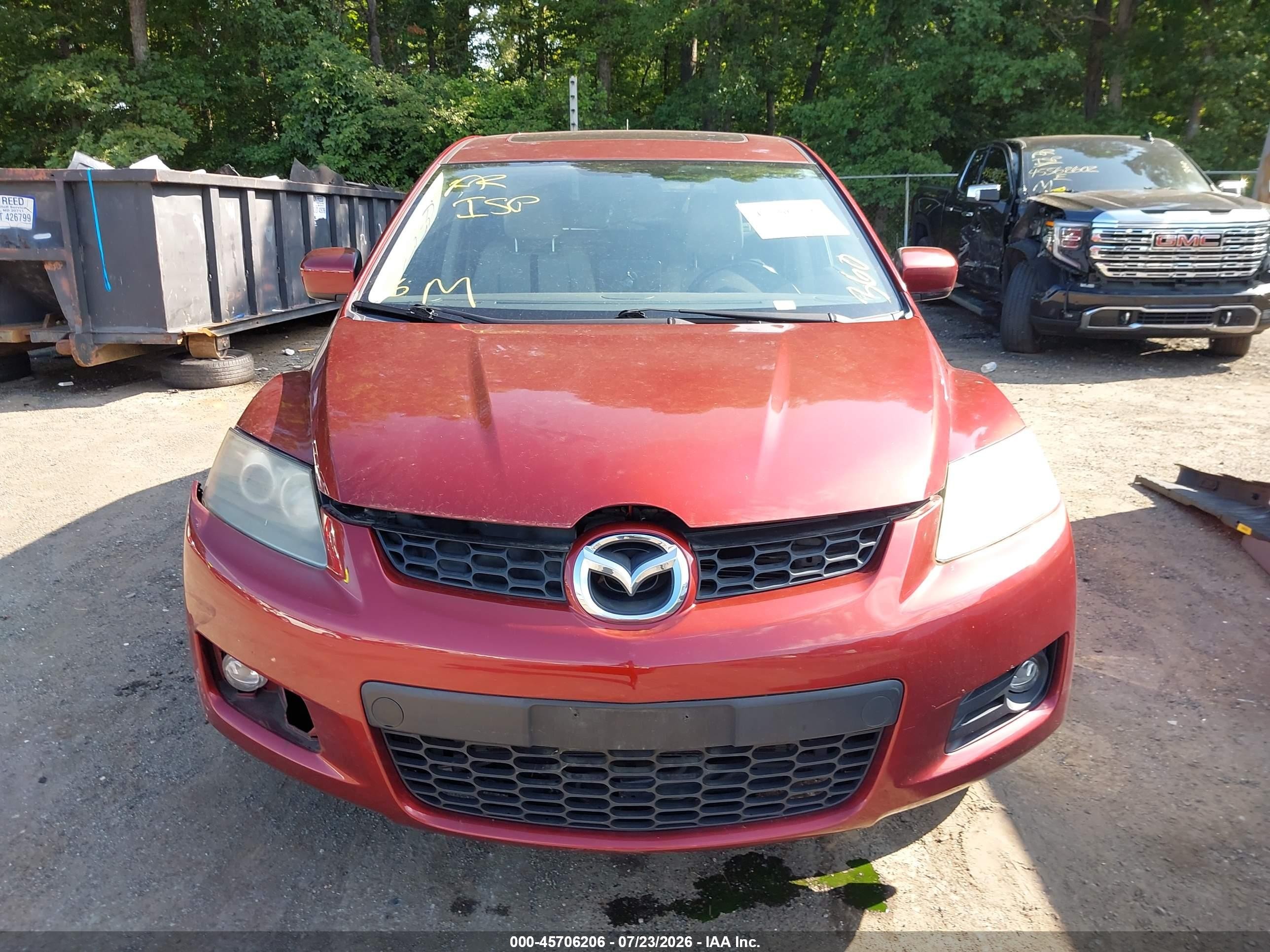 2008 Mazda Cx-7 Grand Touring Red vin: JM3ER29L880212166