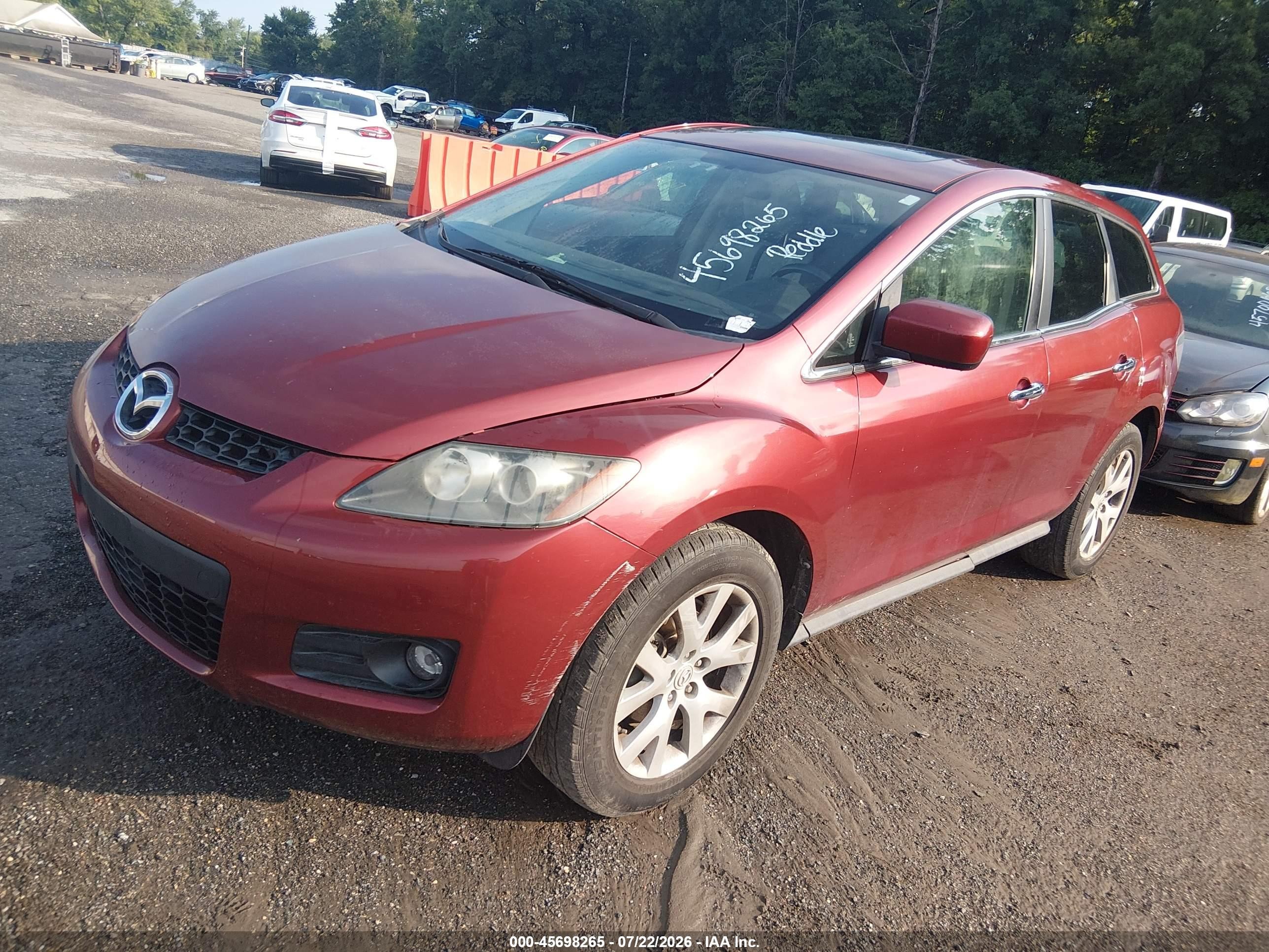 2008 Mazda Cx-7 Grand Touring Burgundy vin: JM3ER29L980184717