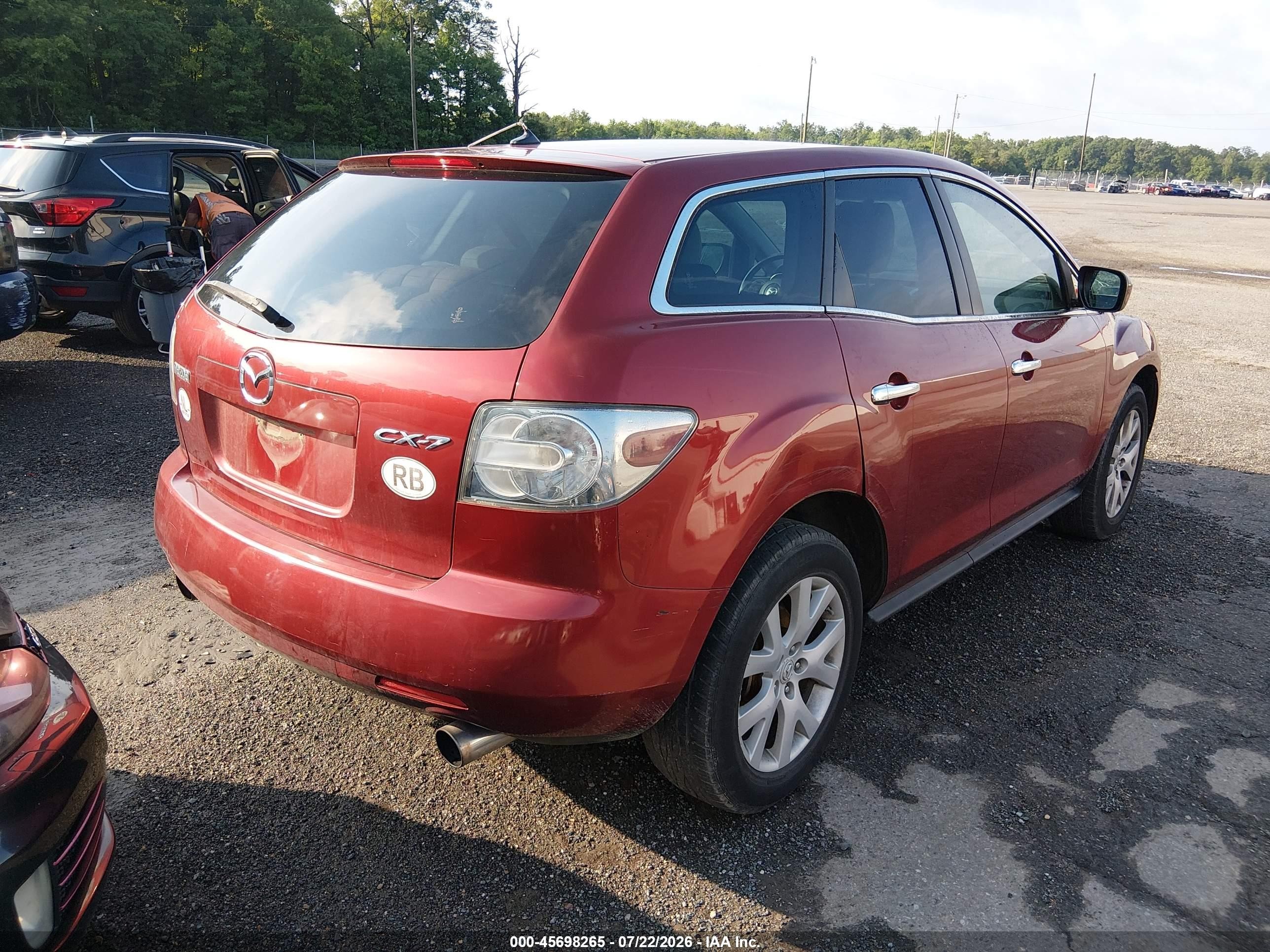 2008 Mazda Cx-7 Grand Touring Burgundy vin: JM3ER29L980184717