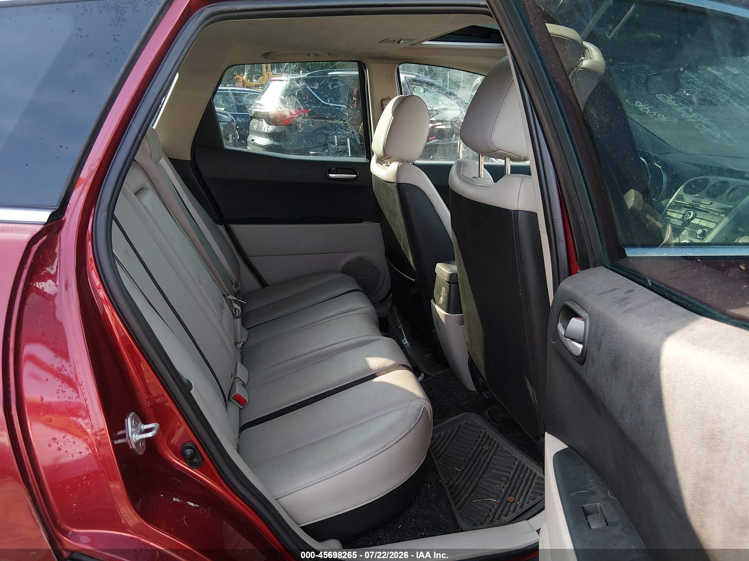 2008 Mazda Cx-7 Grand Touring Burgundy vin: JM3ER29L980184717