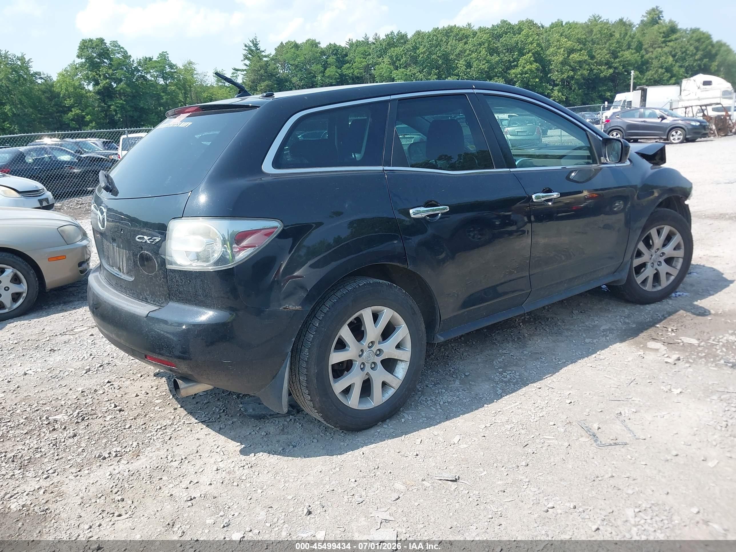 2007 Mazda Cx-7 Grand Touring Black vin: JM3ER29LX70154639