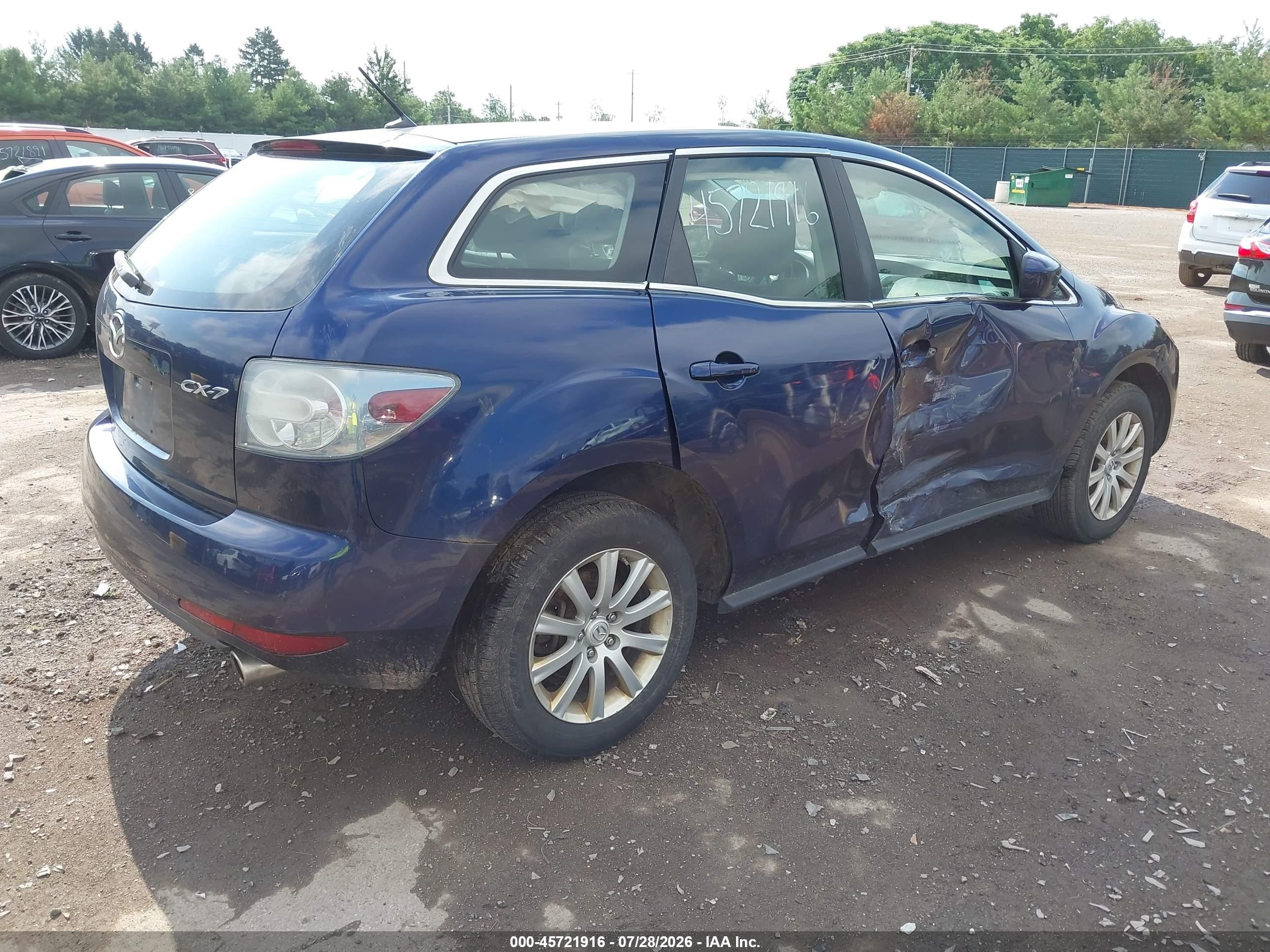2012 Mazda Cx-7 I Sv Dark Blue vin: JM3ER2A52C0420646