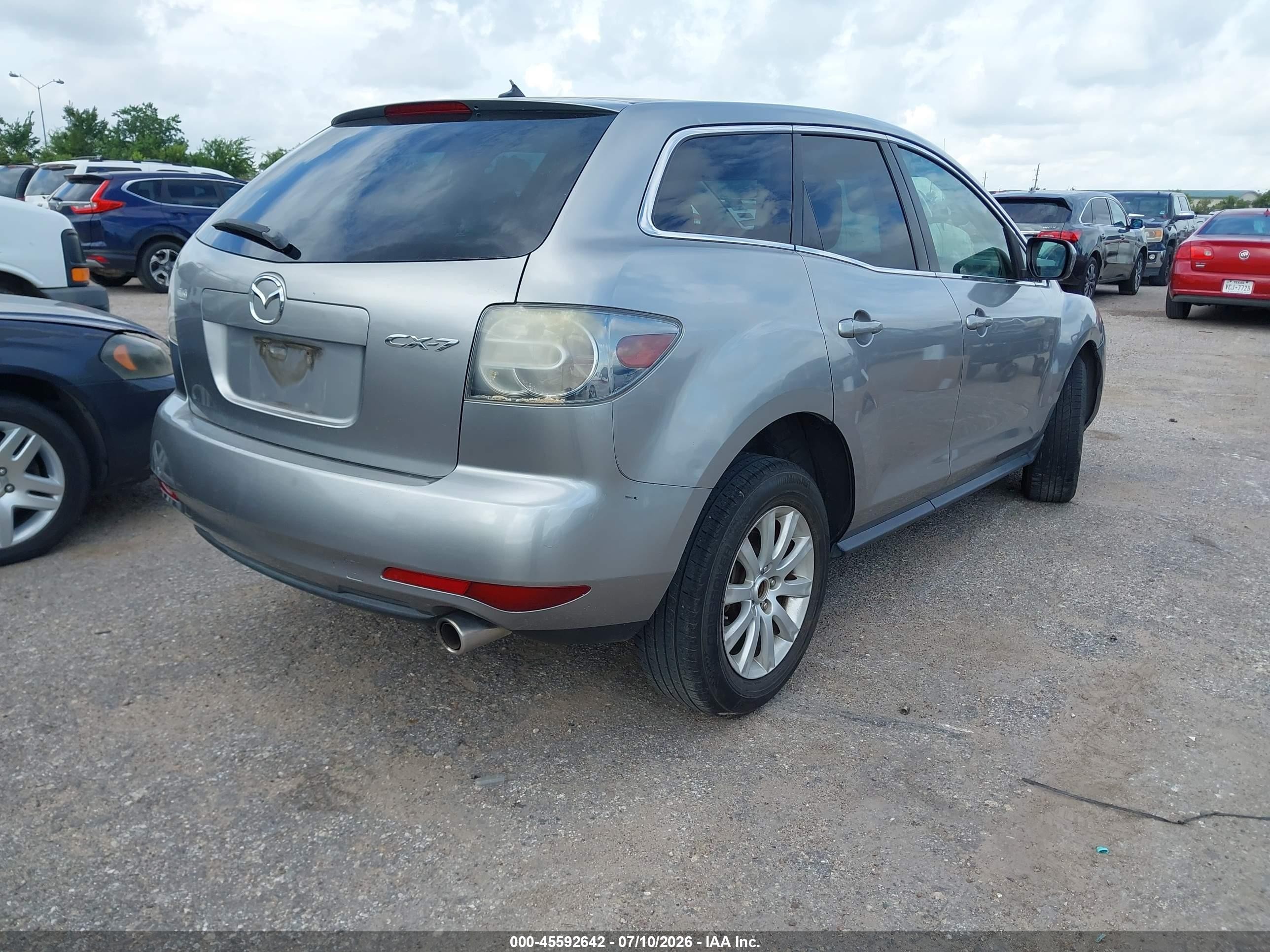 2011 Mazda Cx-7 I Sv Silver vin: JM3ER2A53B0397974