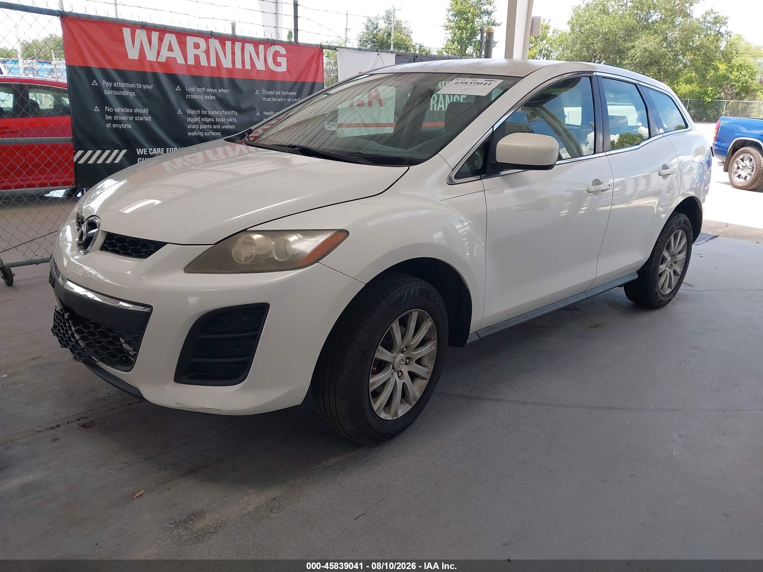 2011 Mazda Cx-7 I Sv White vin: JM3ER2A53B0401179