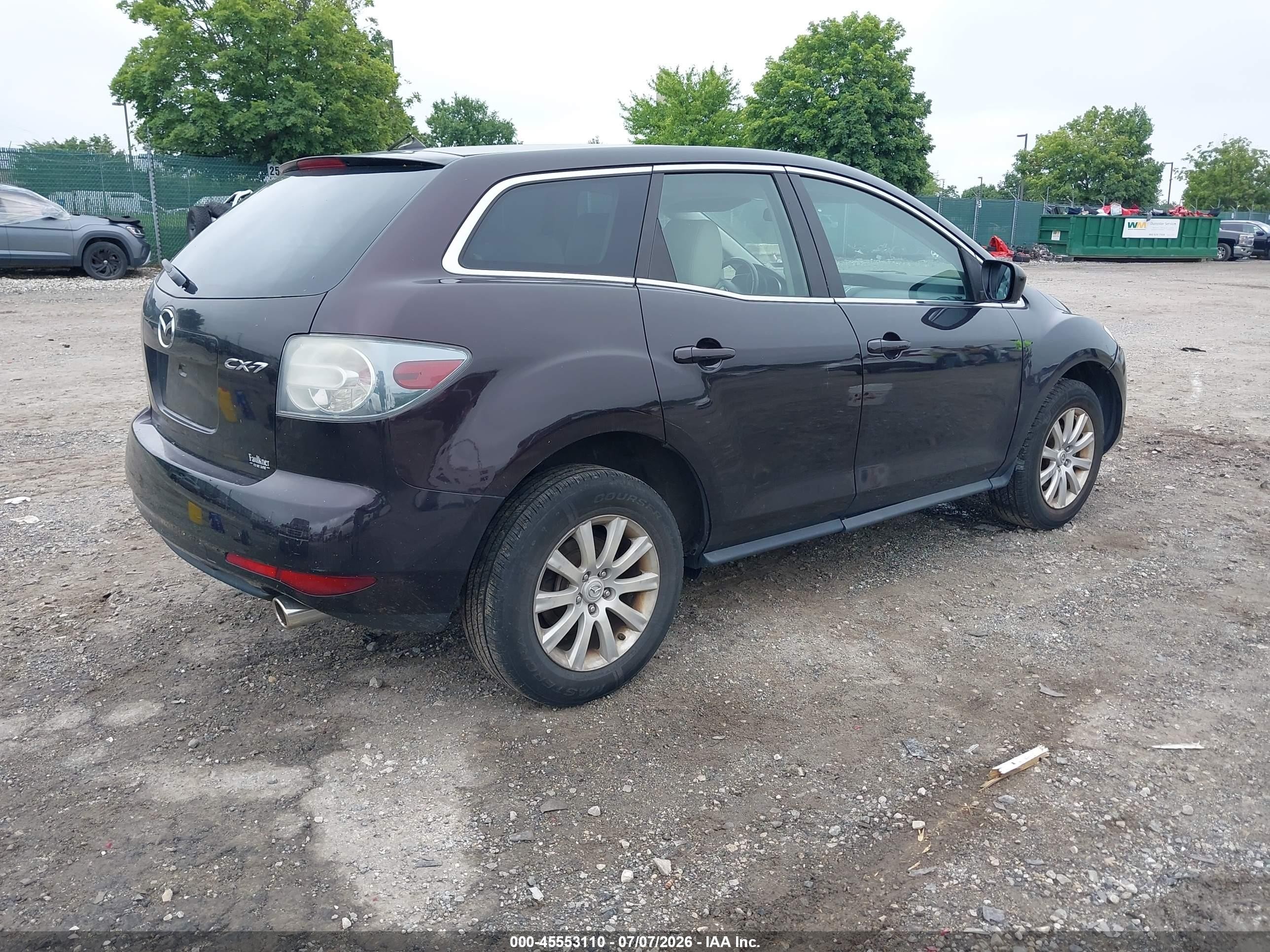 2011 Mazda Cx-7 I Sport Black vin: JM3ER2BM2B0371095