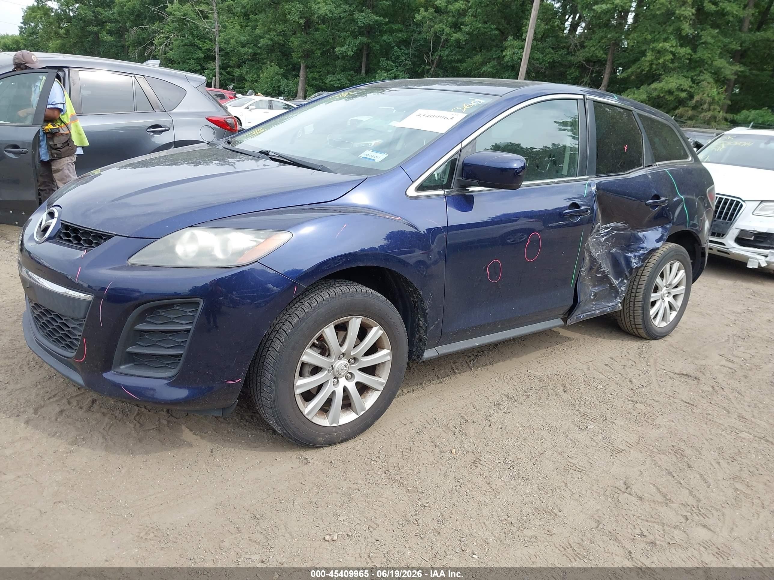 2011 Mazda Cx-7 I Touring Blue vin: JM3ER2CM0B0374608