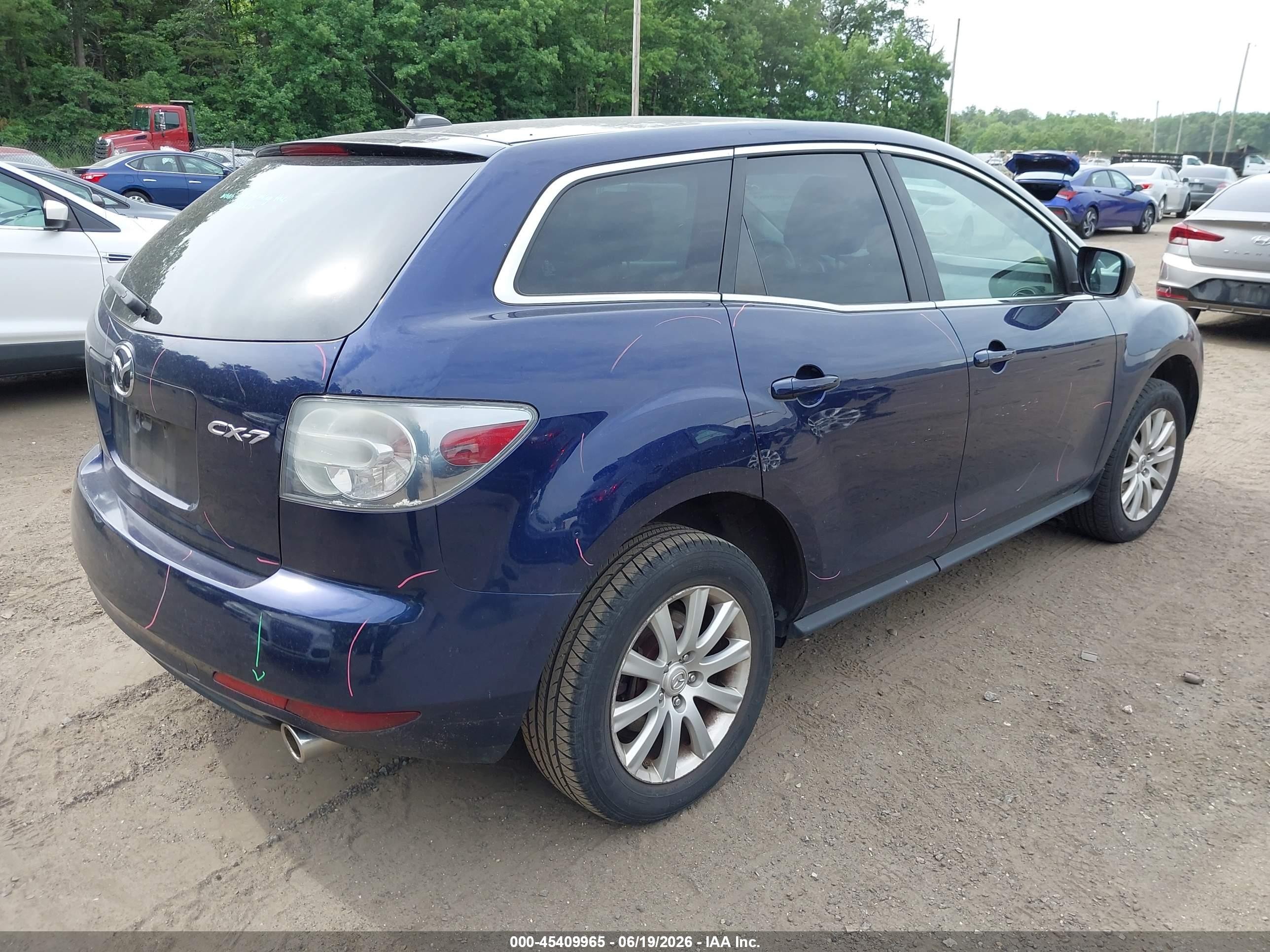 2011 Mazda Cx-7 I Touring Blue vin: JM3ER2CM0B0374608