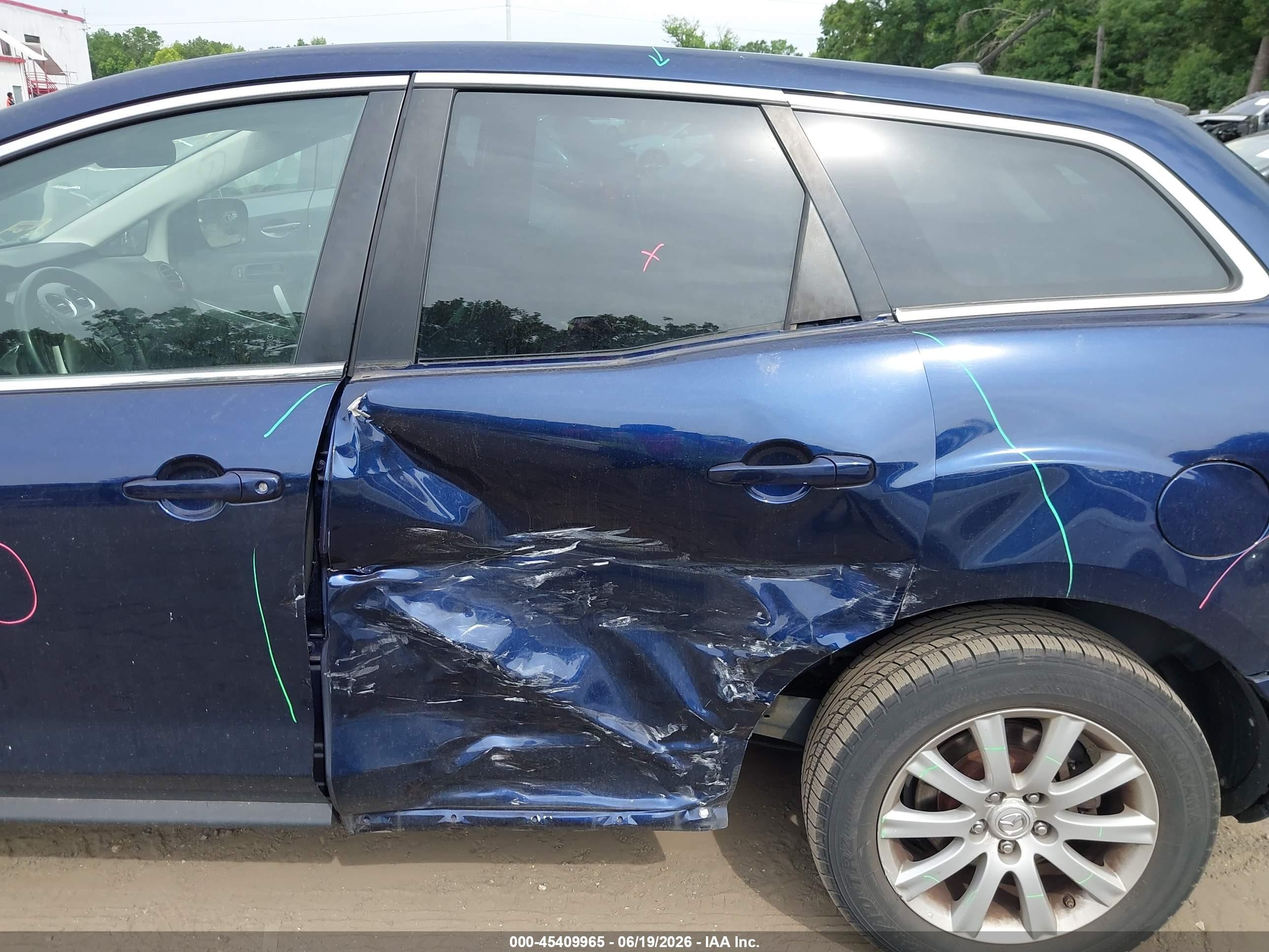 2011 Mazda Cx-7 I Touring Blue vin: JM3ER2CM0B0374608