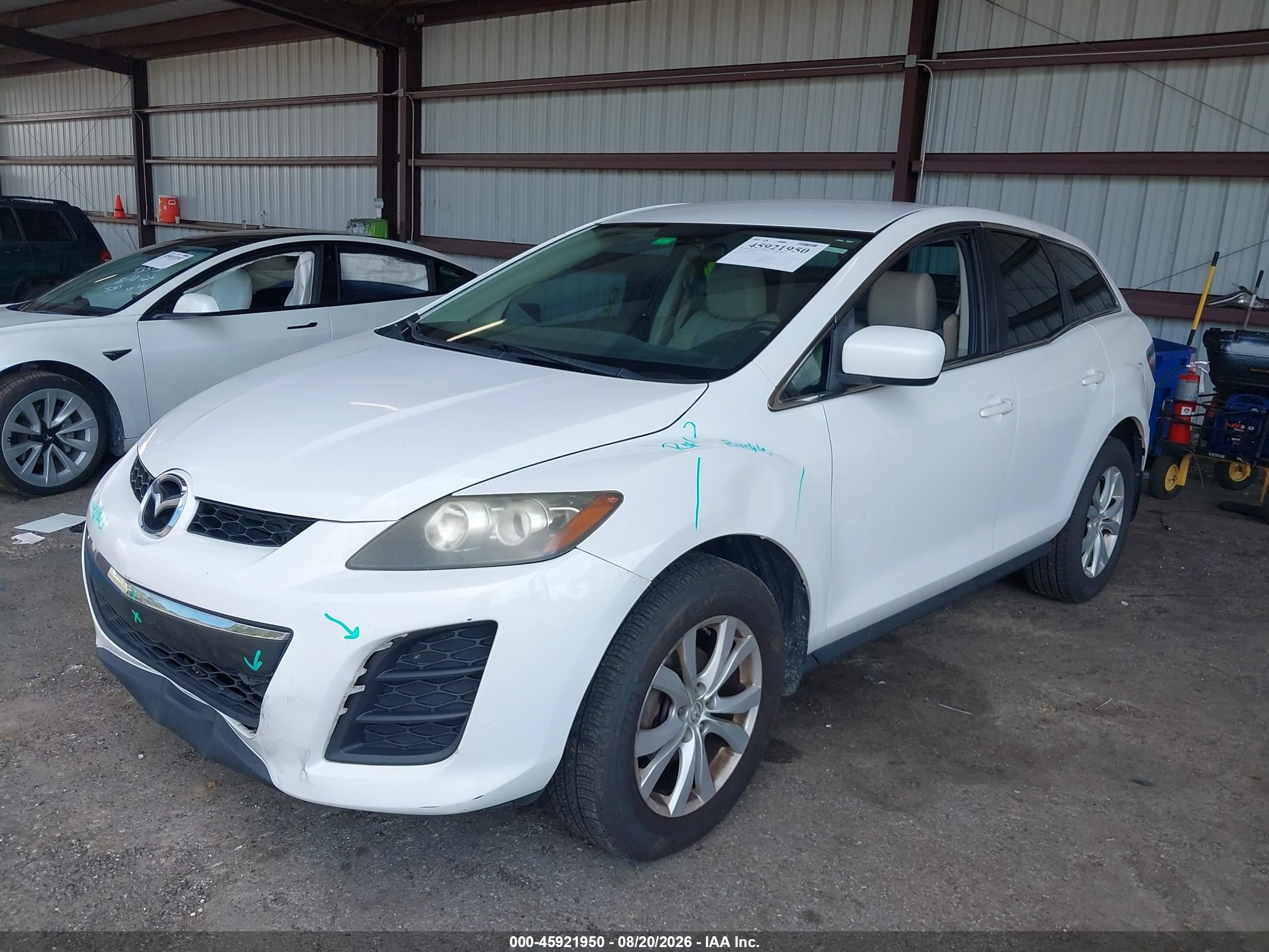 2010 Mazda Cx-7 S Touring White vin: JM3ER2W32A0350540