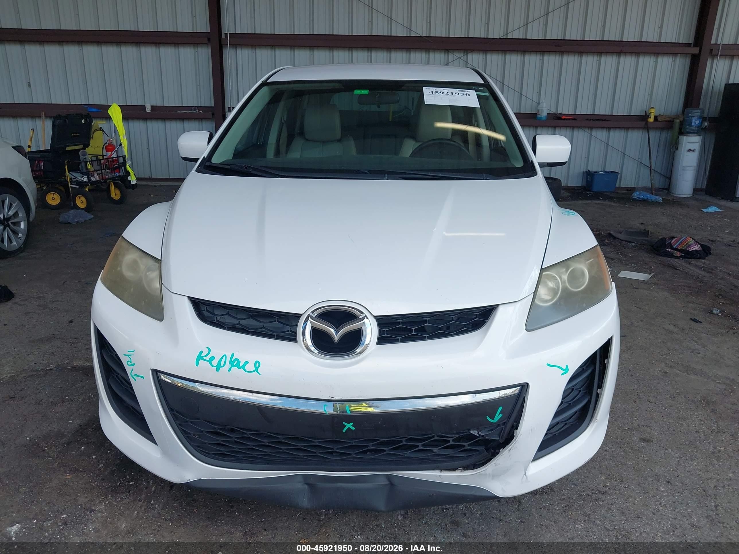 2010 Mazda Cx-7 S Touring White vin: JM3ER2W32A0350540