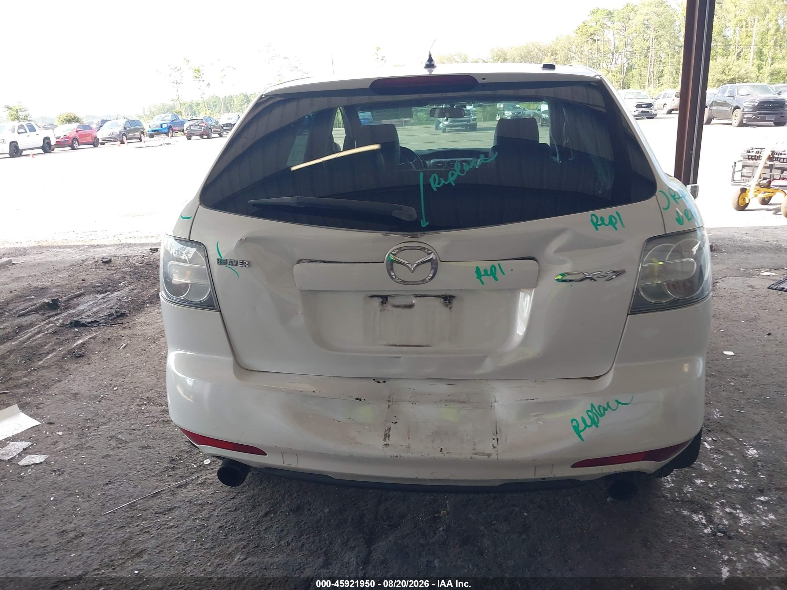 2010 Mazda Cx-7 S Touring White vin: JM3ER2W32A0350540