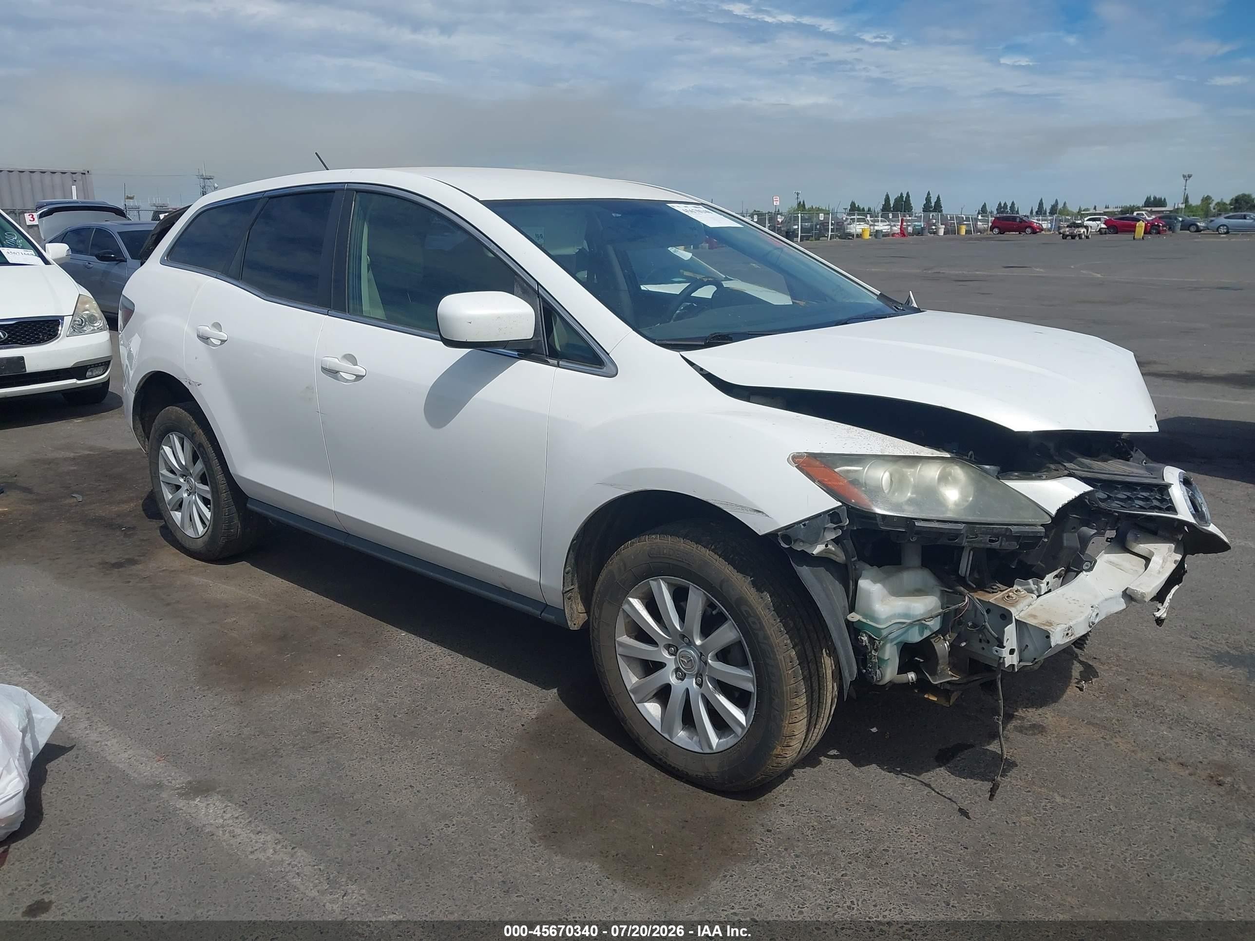 2010 Mazda Cx-7 I Sv Белый vin: JM3ER2W51A0312492