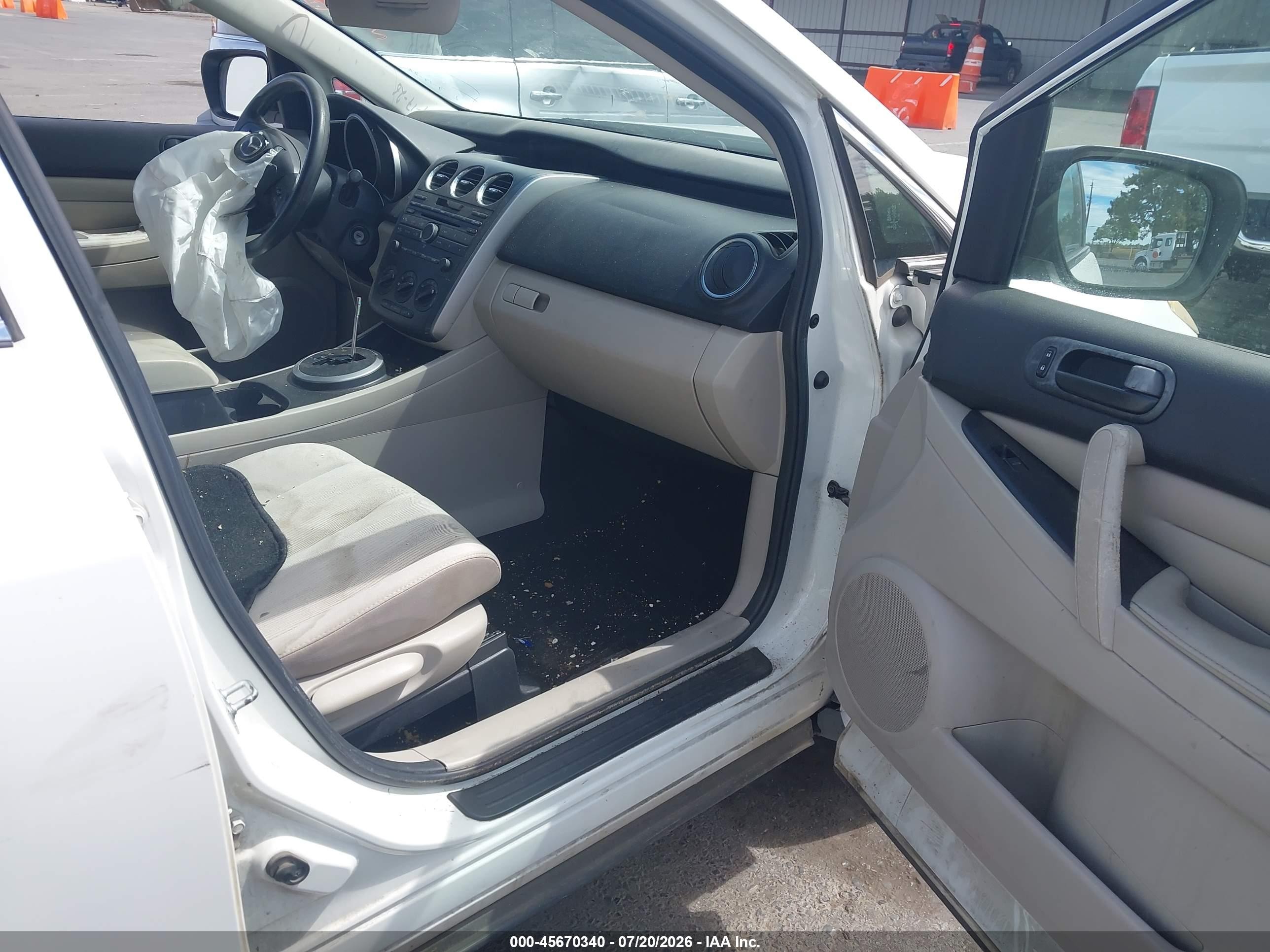 2010 Mazda Cx-7 I Sv White vin: JM3ER2W51A0312492