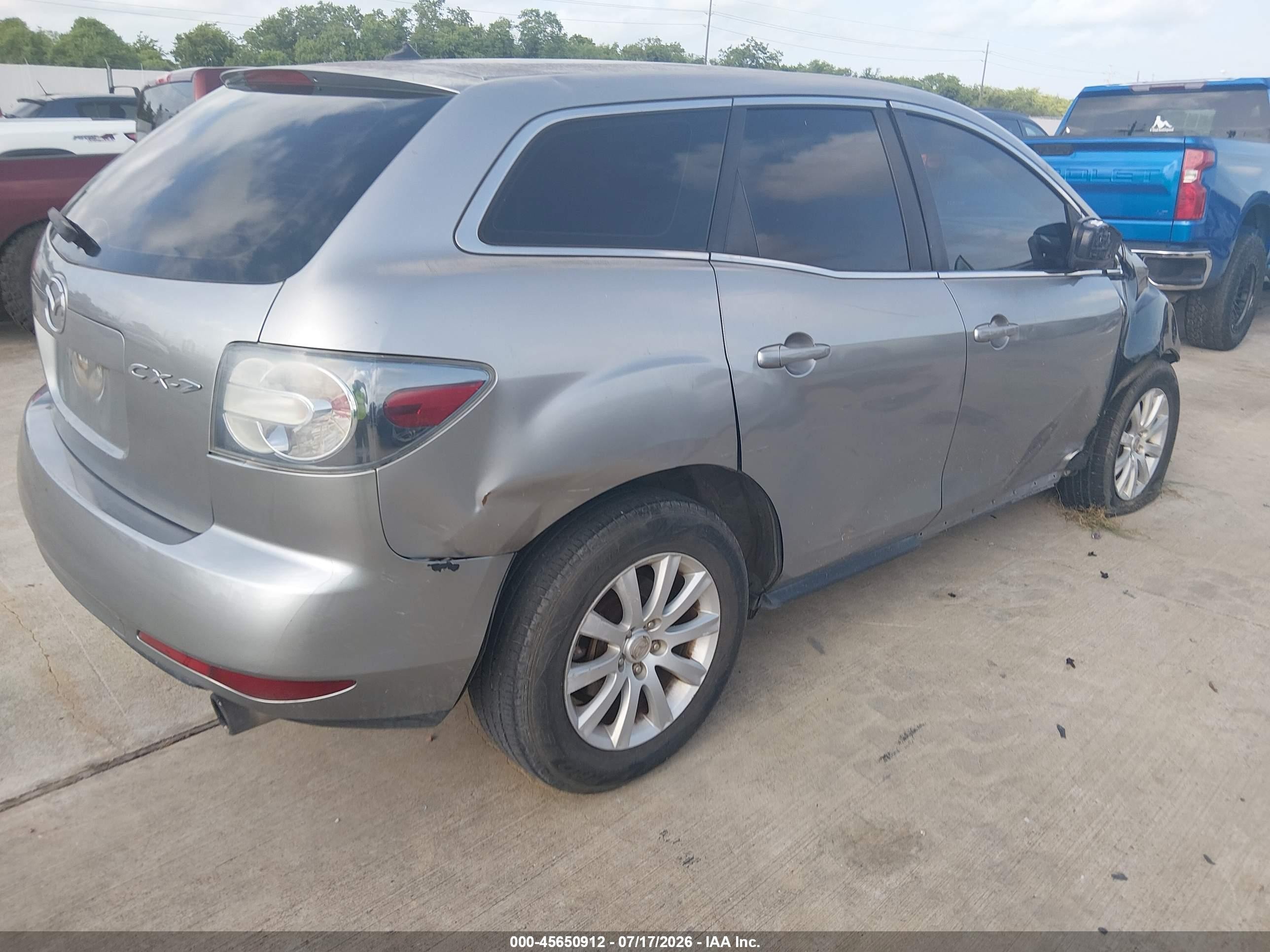 2010 Mazda Cx-7   Gray vin: JM3ER2W52A0329155