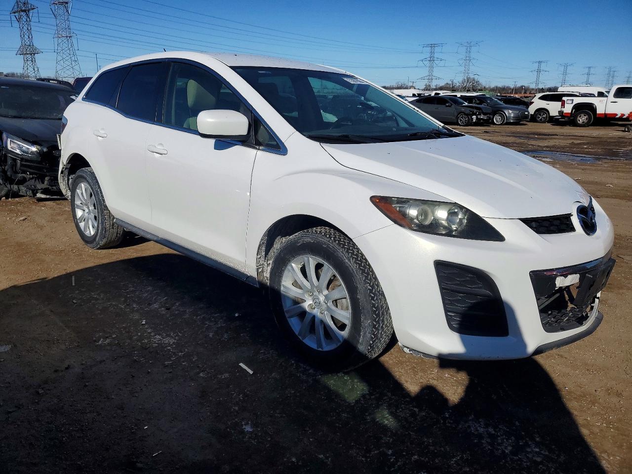 2010 Mazda Cx-7 White vin: JM3ER2W57A0338174