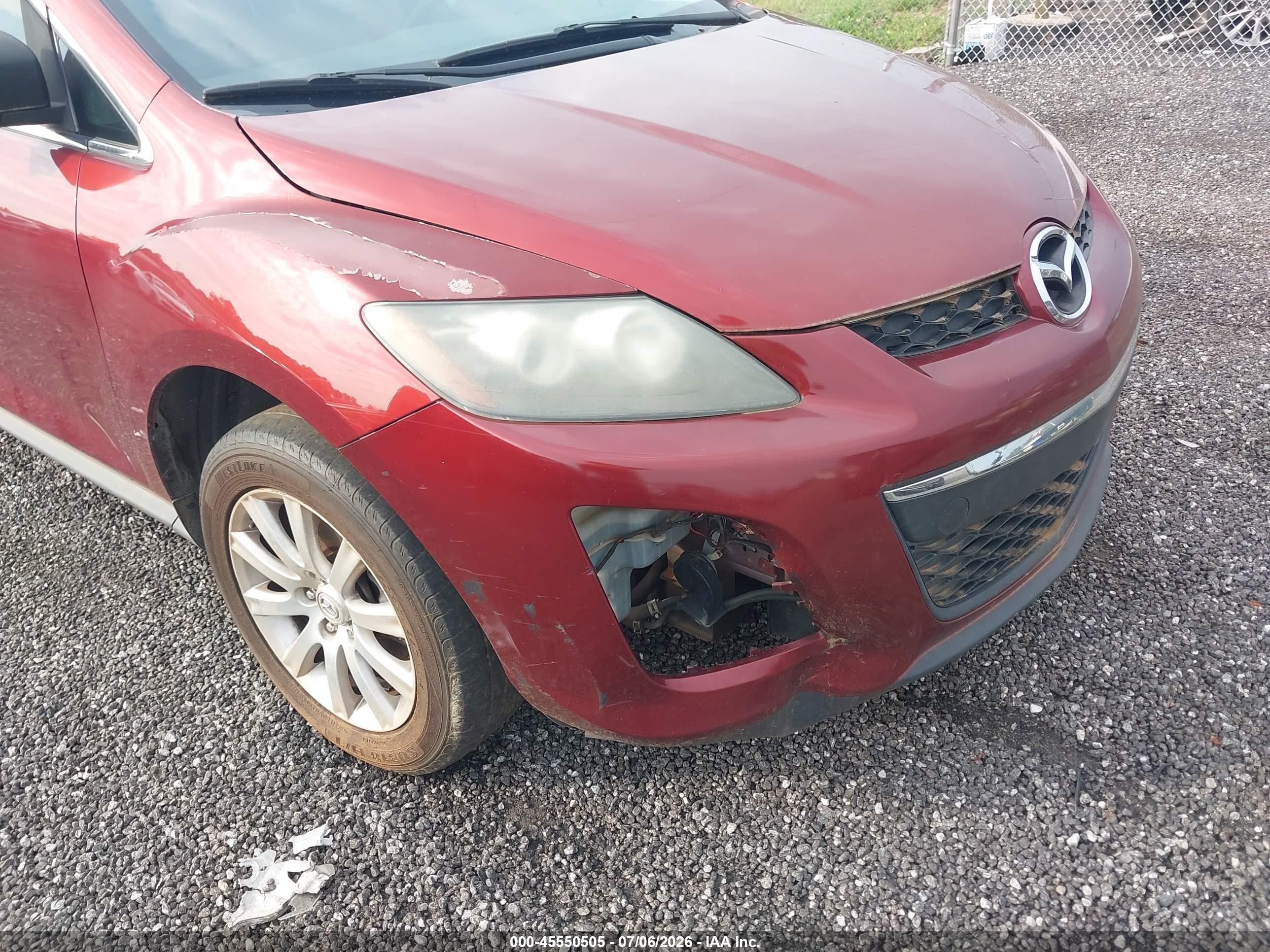 2010 Mazda Cx-7 I Sport Burgundy vin: JM3ER2W59A0350312