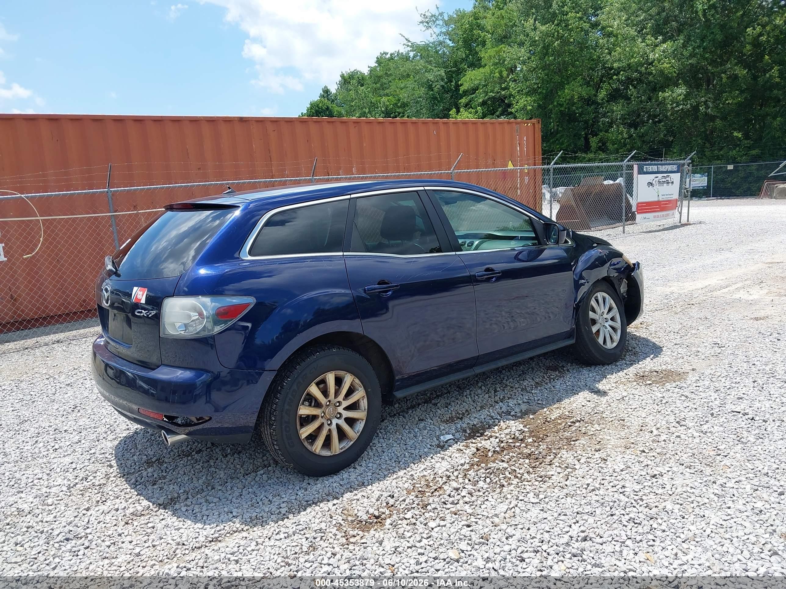2010 Mazda Cx-7 I Sport Blue vin: JM3ER2WM3A0318642