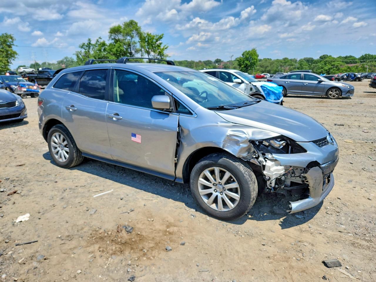2010 Mazda Cx-7 Silver vin: JM3ER2WMXA0311851