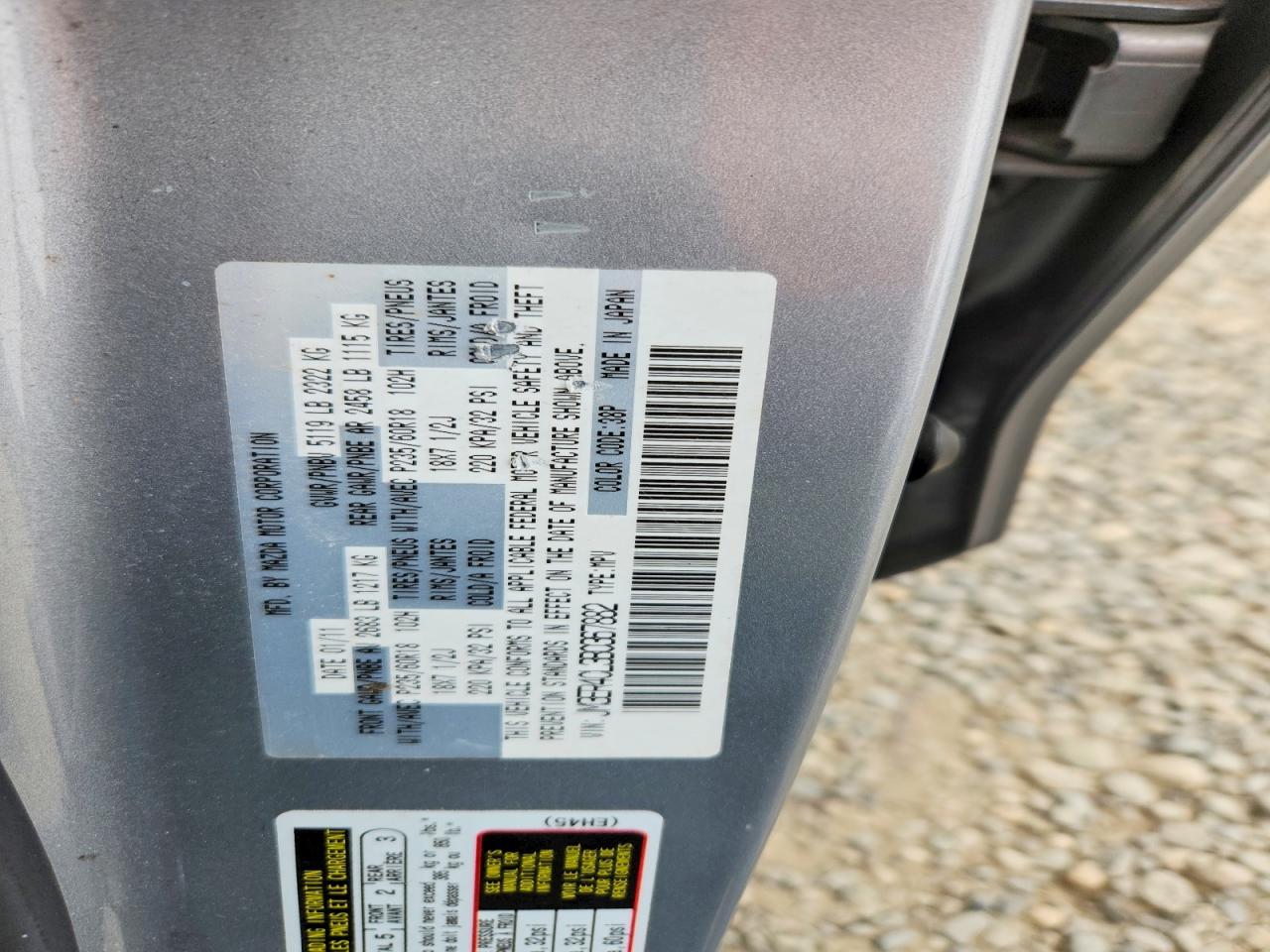 2011 Mazda Cx-7 Silver vin: JM3ER4CL3B0367882