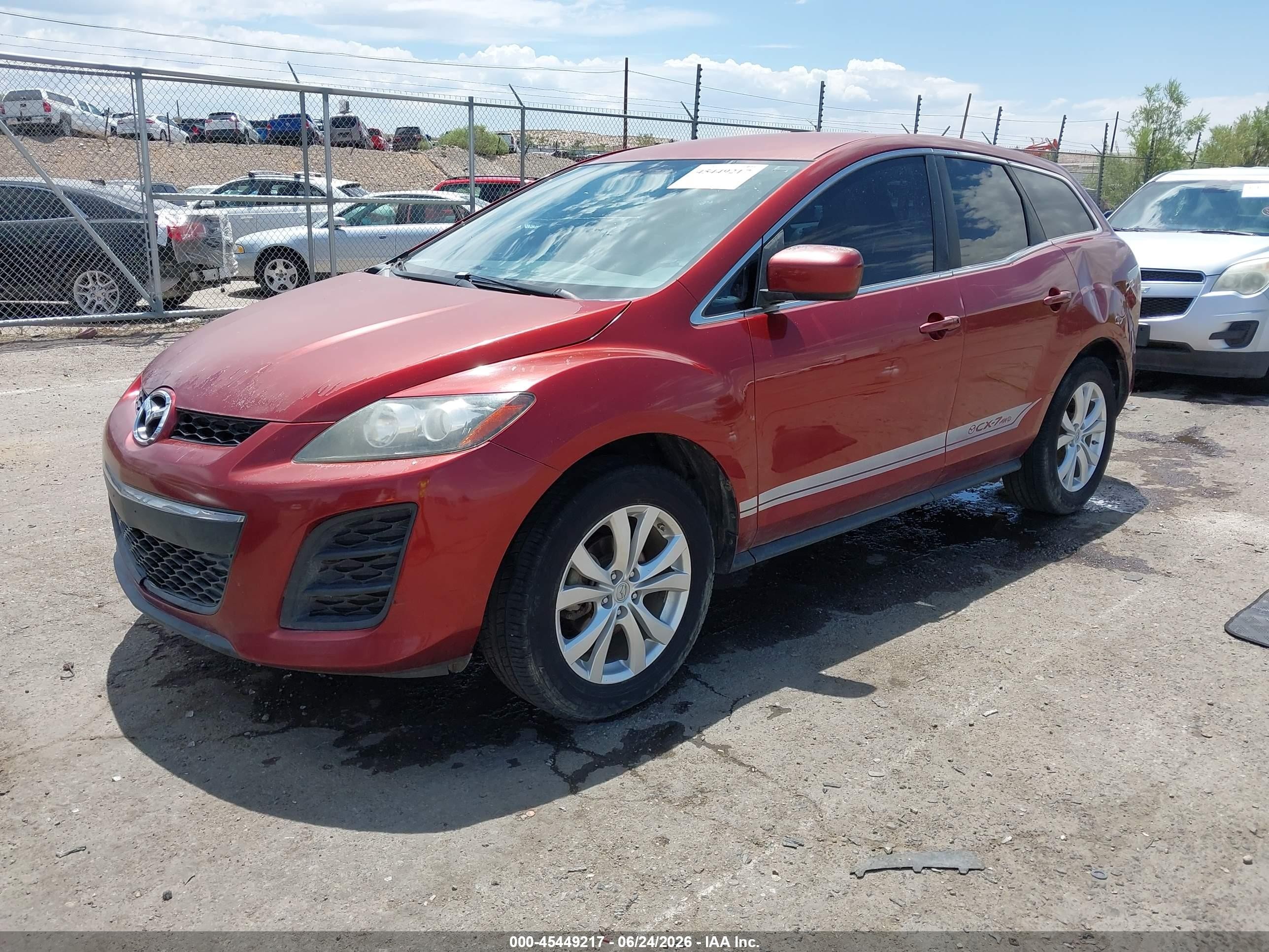 2010 Mazda Cx-7 S Touring Red vin: JM3ER4W32A0329988