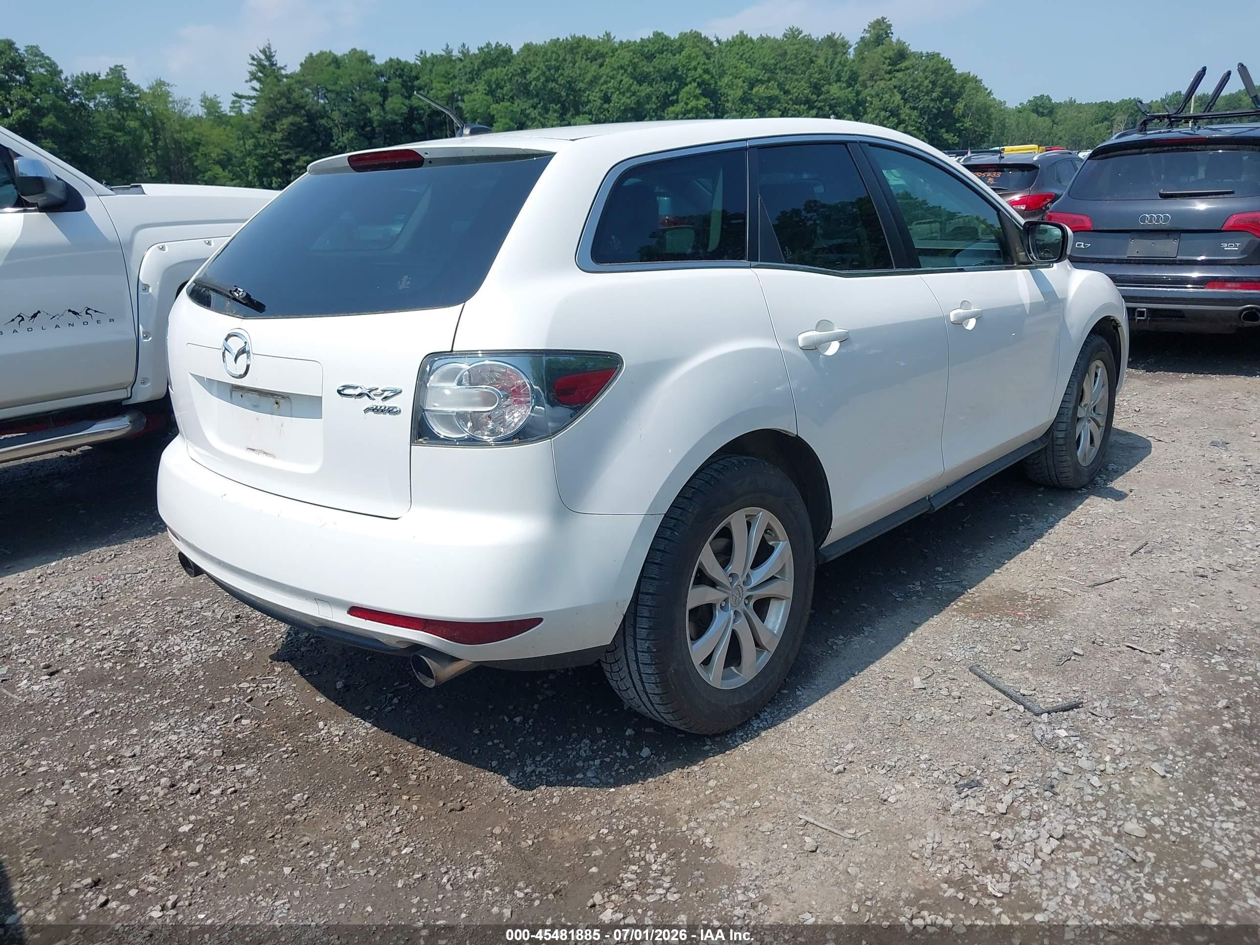 2010 Mazda Cx-7 S Touring White vin: JM3ER4WL3A0321110