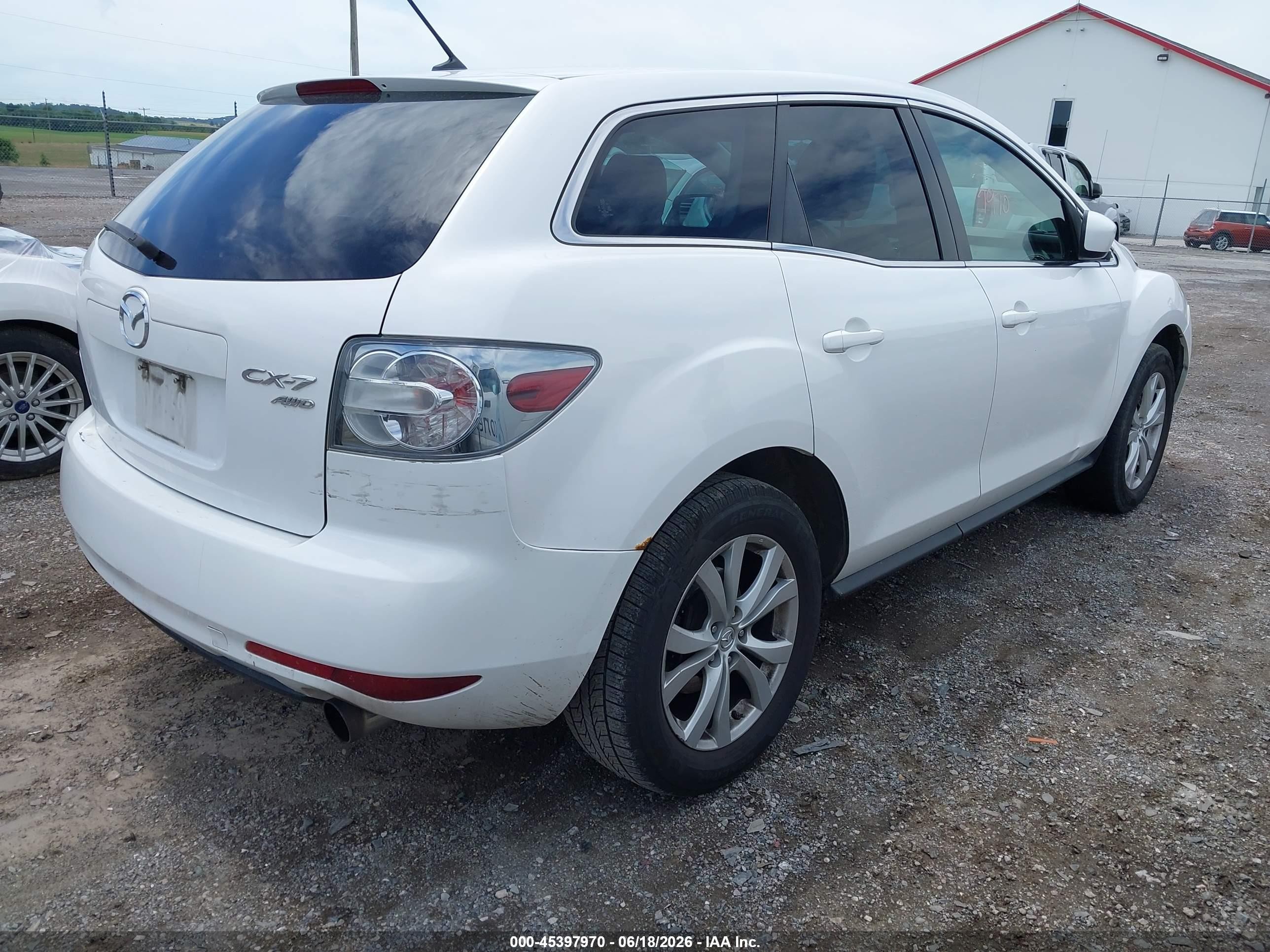 2010 Mazda Cx-7 S Touring White vin: JM3ER4WL6A0300980