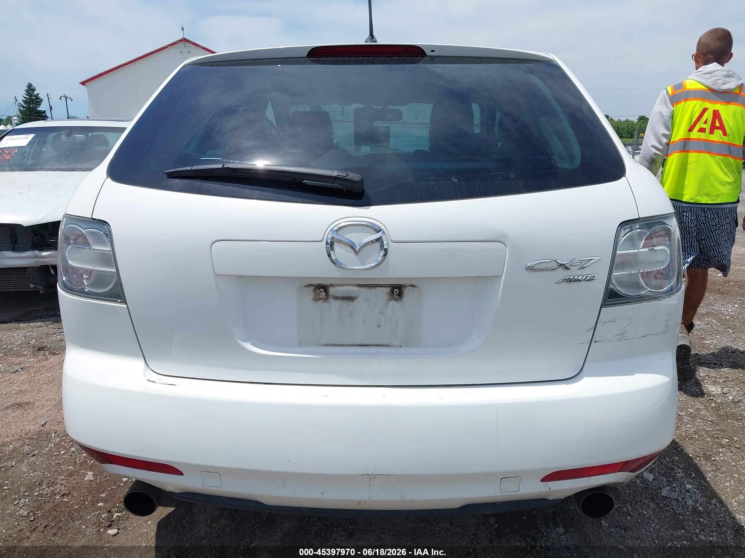 2010 Mazda Cx-7 S Touring White vin: JM3ER4WL6A0300980