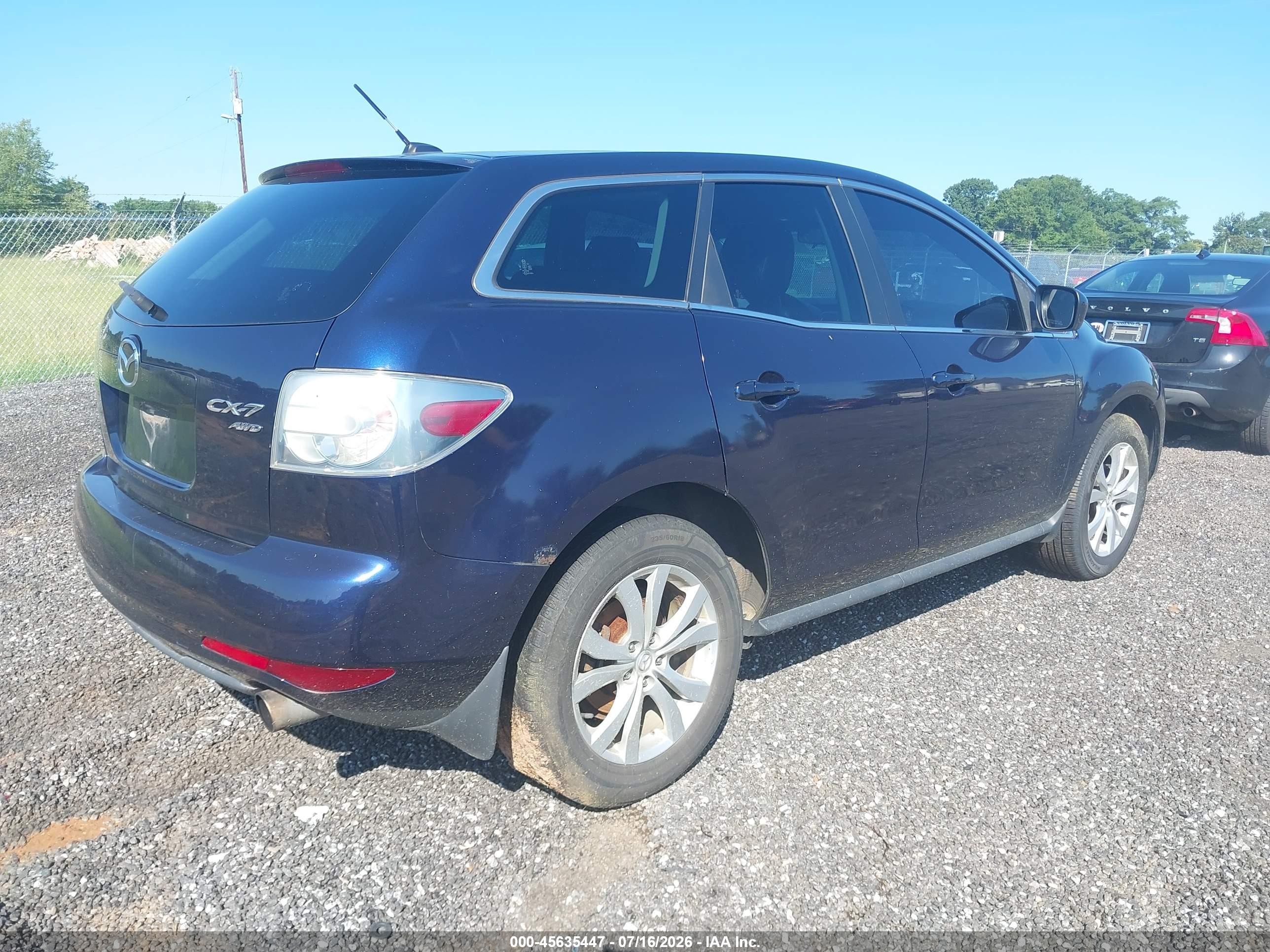 2010 Mazda Cx-7 S Touring Navy vin: JM3ER4WLXA0301114