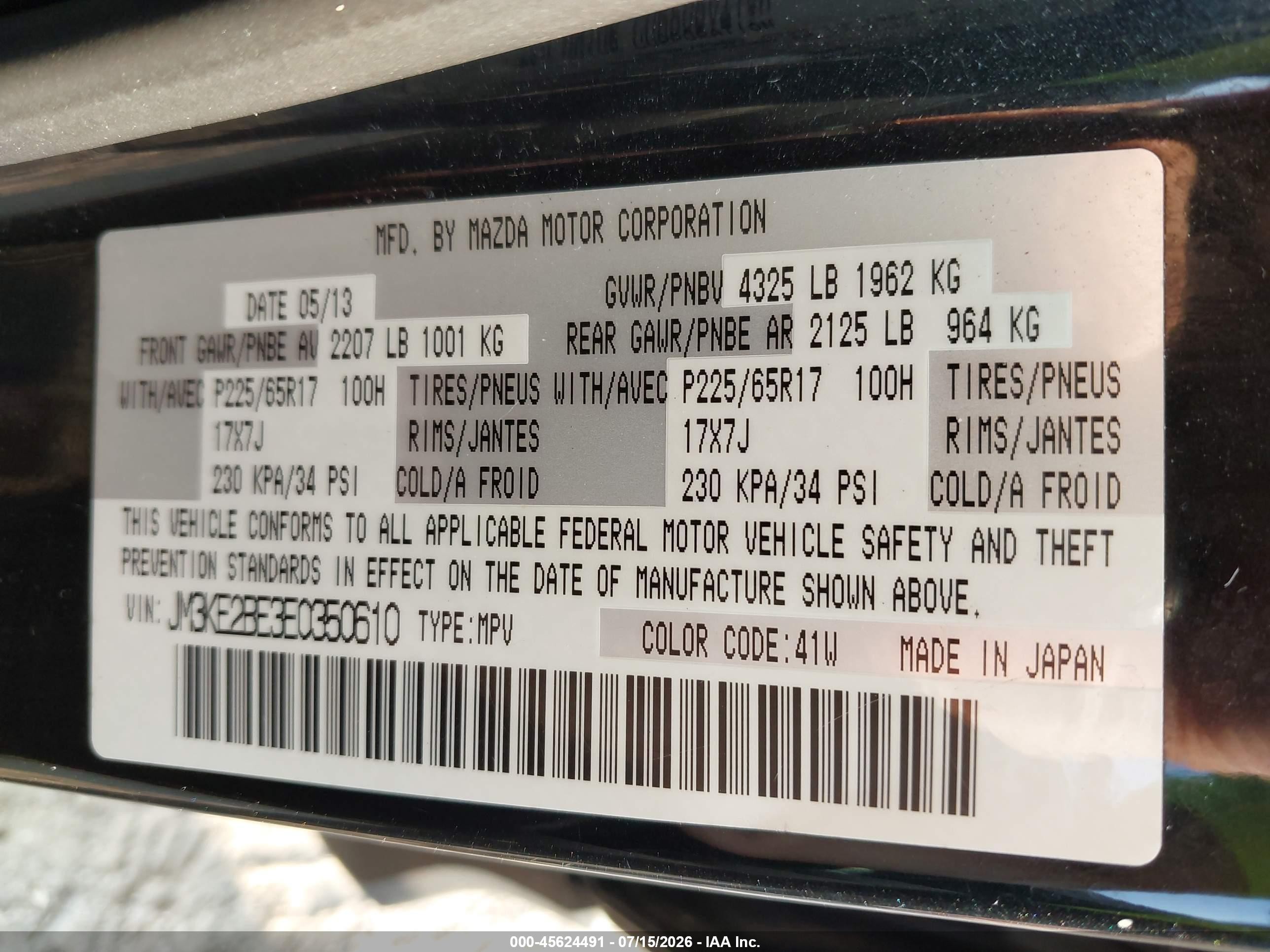 2014 Mazda Cx-5 Sport Black vin: JM3KE2BE3E0350610