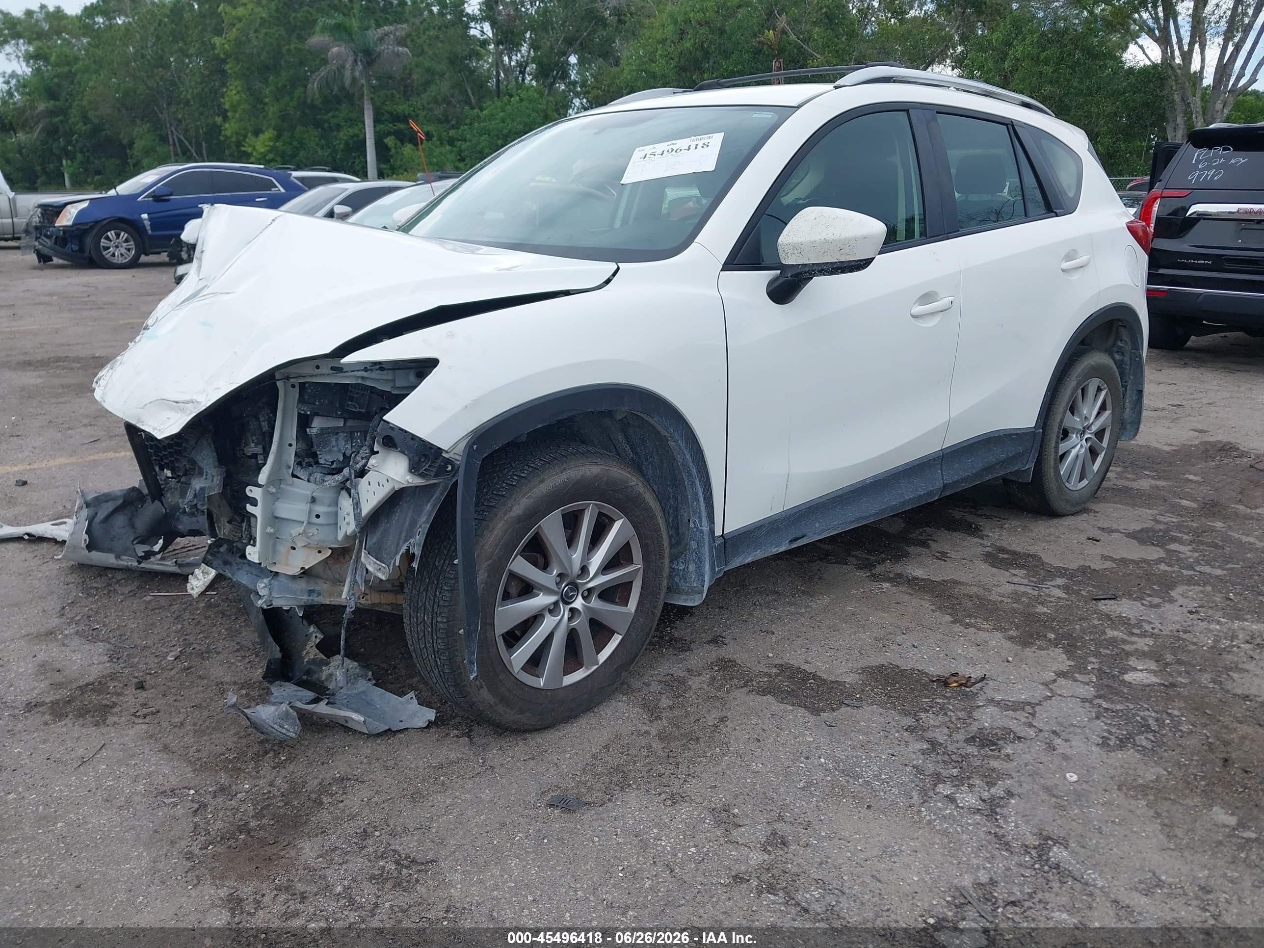 2015 Mazda Cx-5 Sport White vin: JM3KE2BE3F0444634