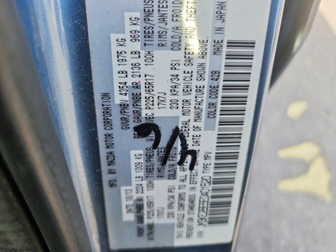 2014 Mazda Cx-5 Sport Blue vin: JM3KE2BE6E0401520
