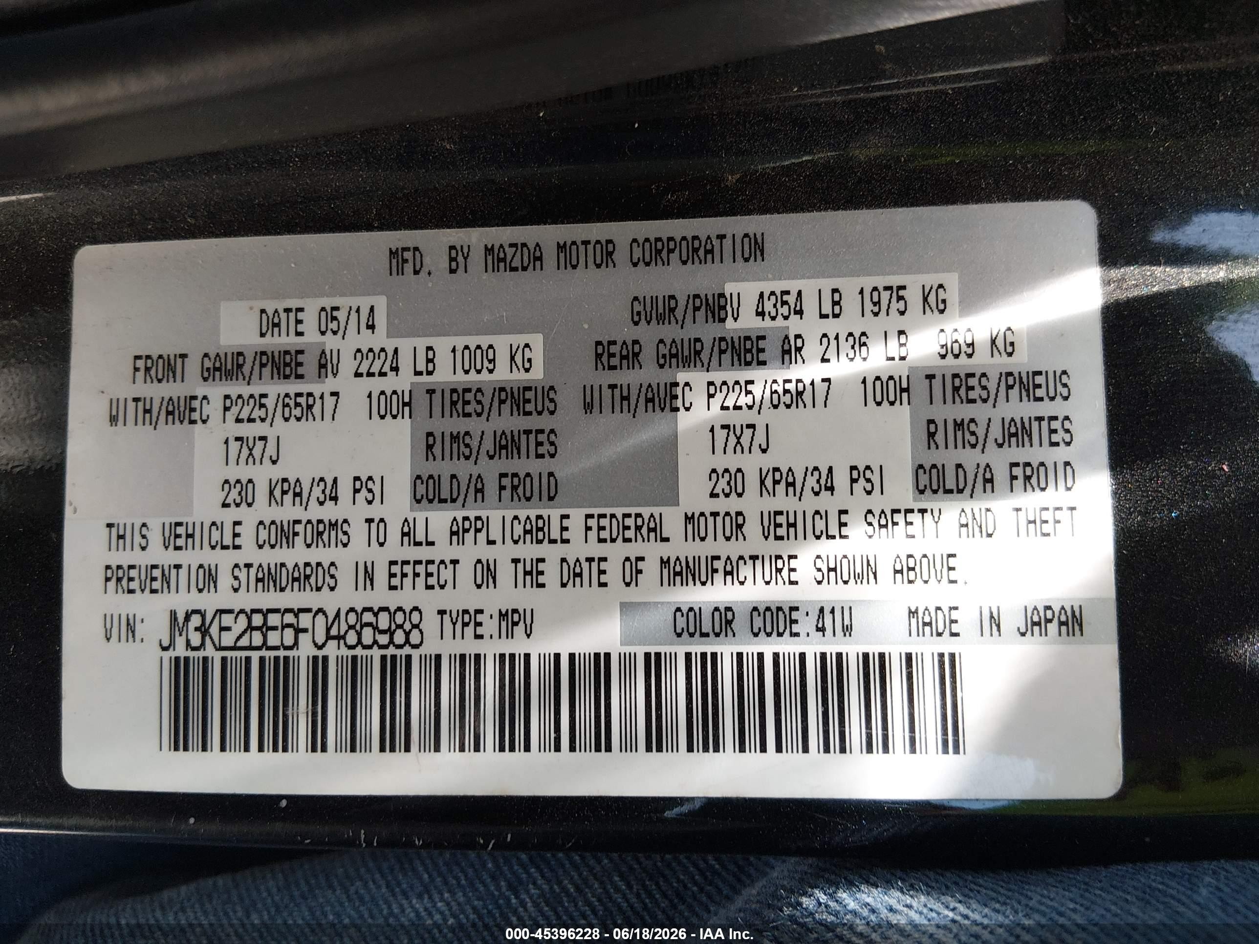 2015 Mazda Cx-5 Sport Black vin: JM3KE2BE6F0486988