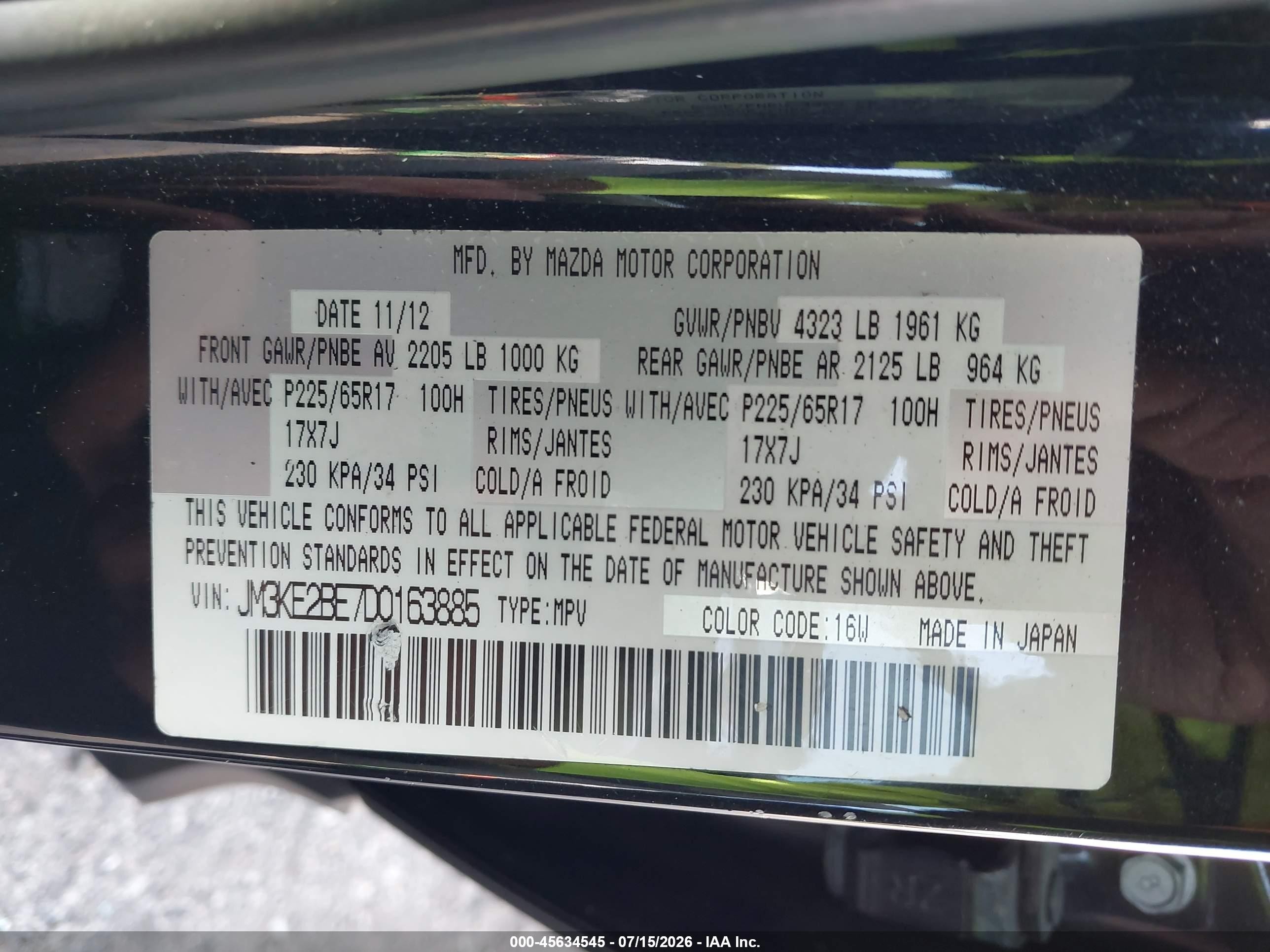 2013 Mazda Cx-5 Sport Black vin: JM3KE2BE7D0163885