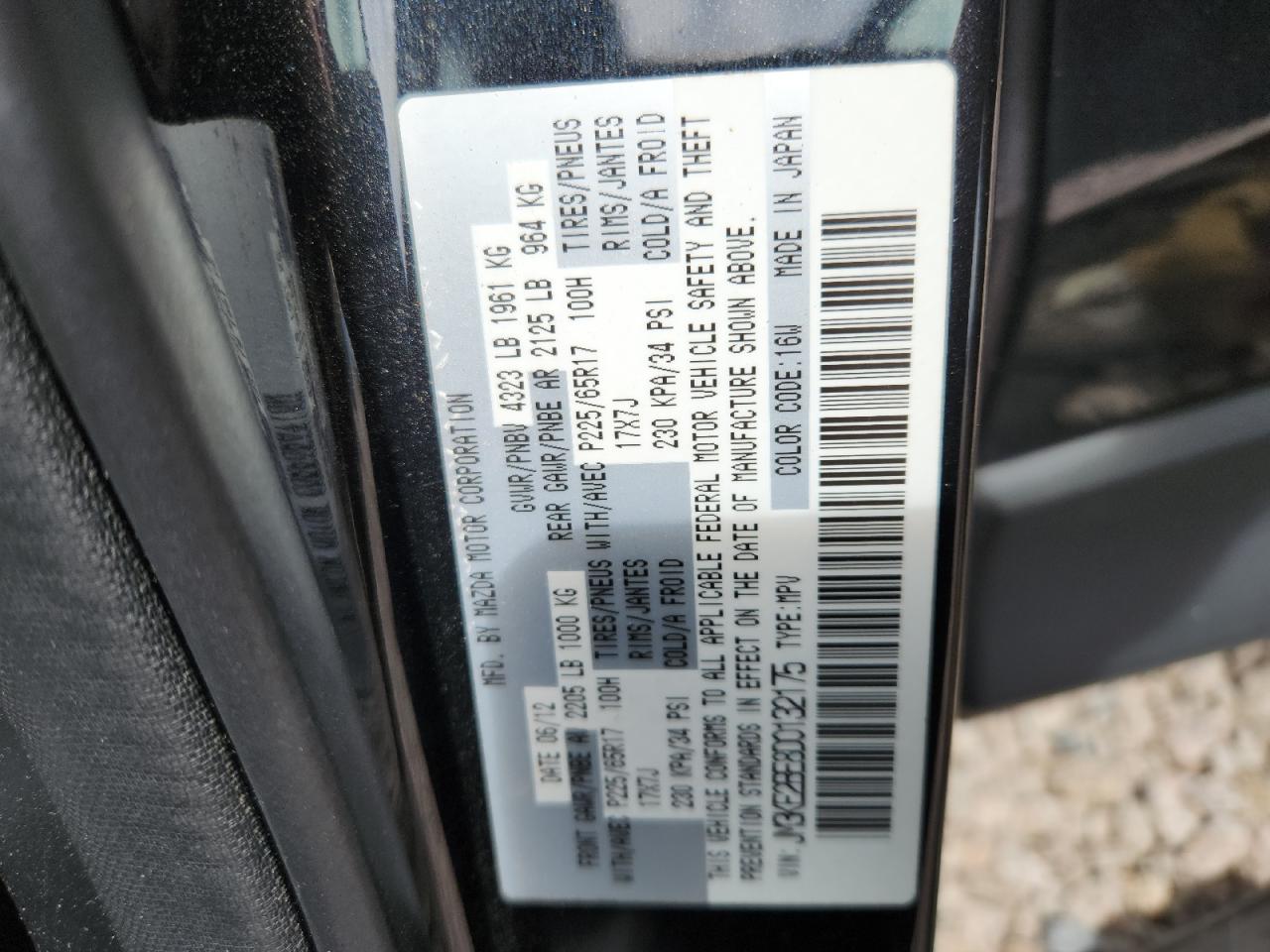 2013 Mazda Cx-5 Sport Black vin: JM3KE2BE8D0132175