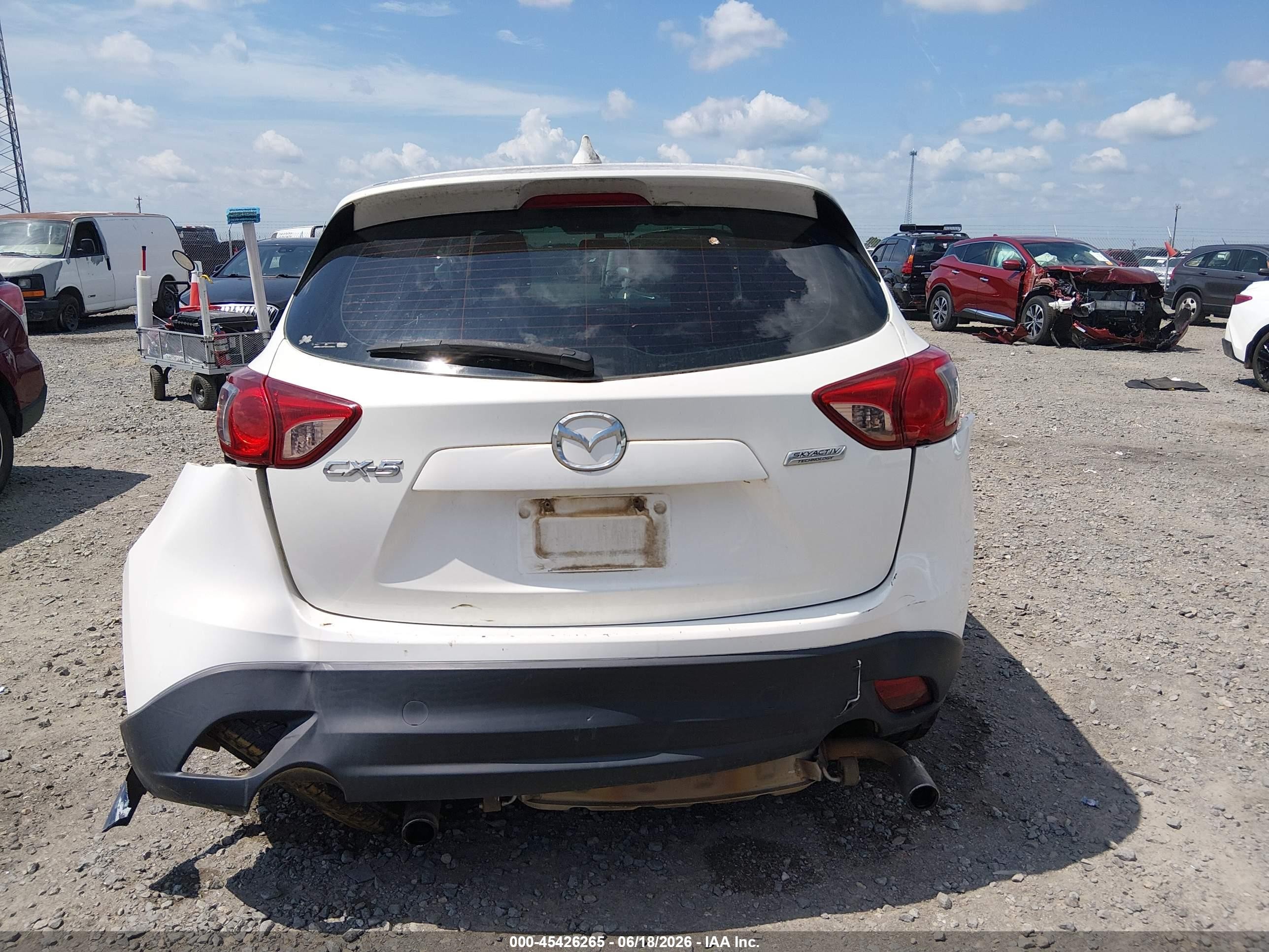 2014 Mazda Cx-5 Sport White vin: JM3KE2BE8E0337531