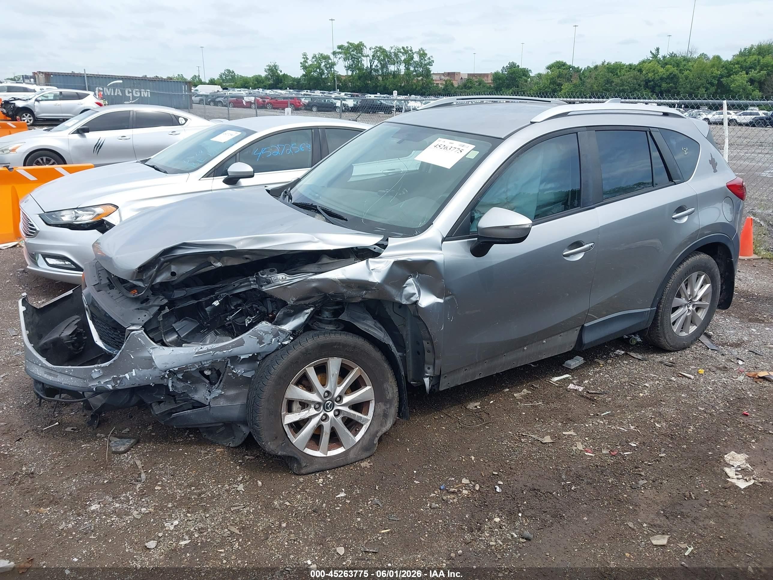 2015 Mazda Cx-5 Sport Gray vin: JM3KE2BEXF0490798
