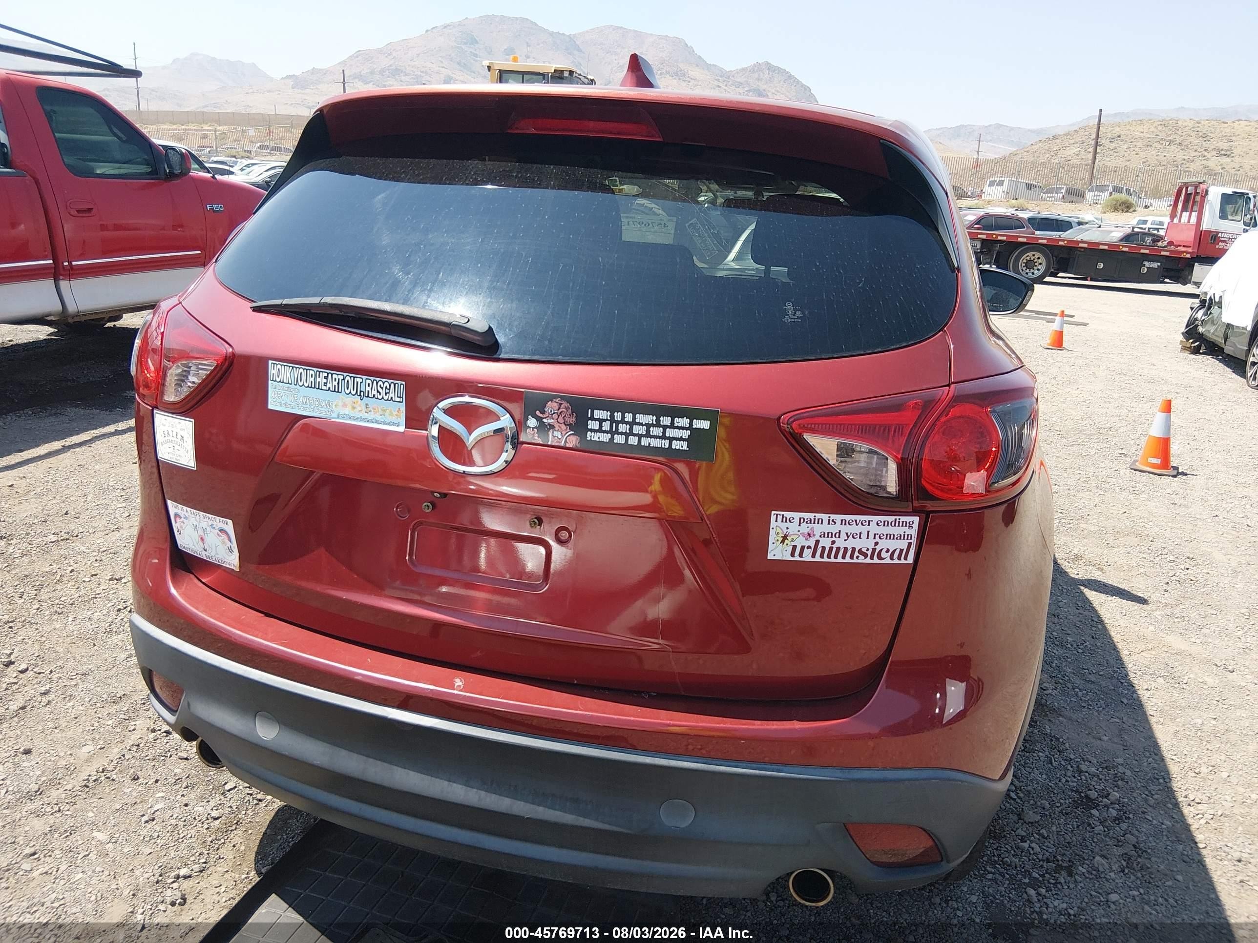 2013 Mazda Cx-5 Touring Red vin: JM3KE2CE4D0152681