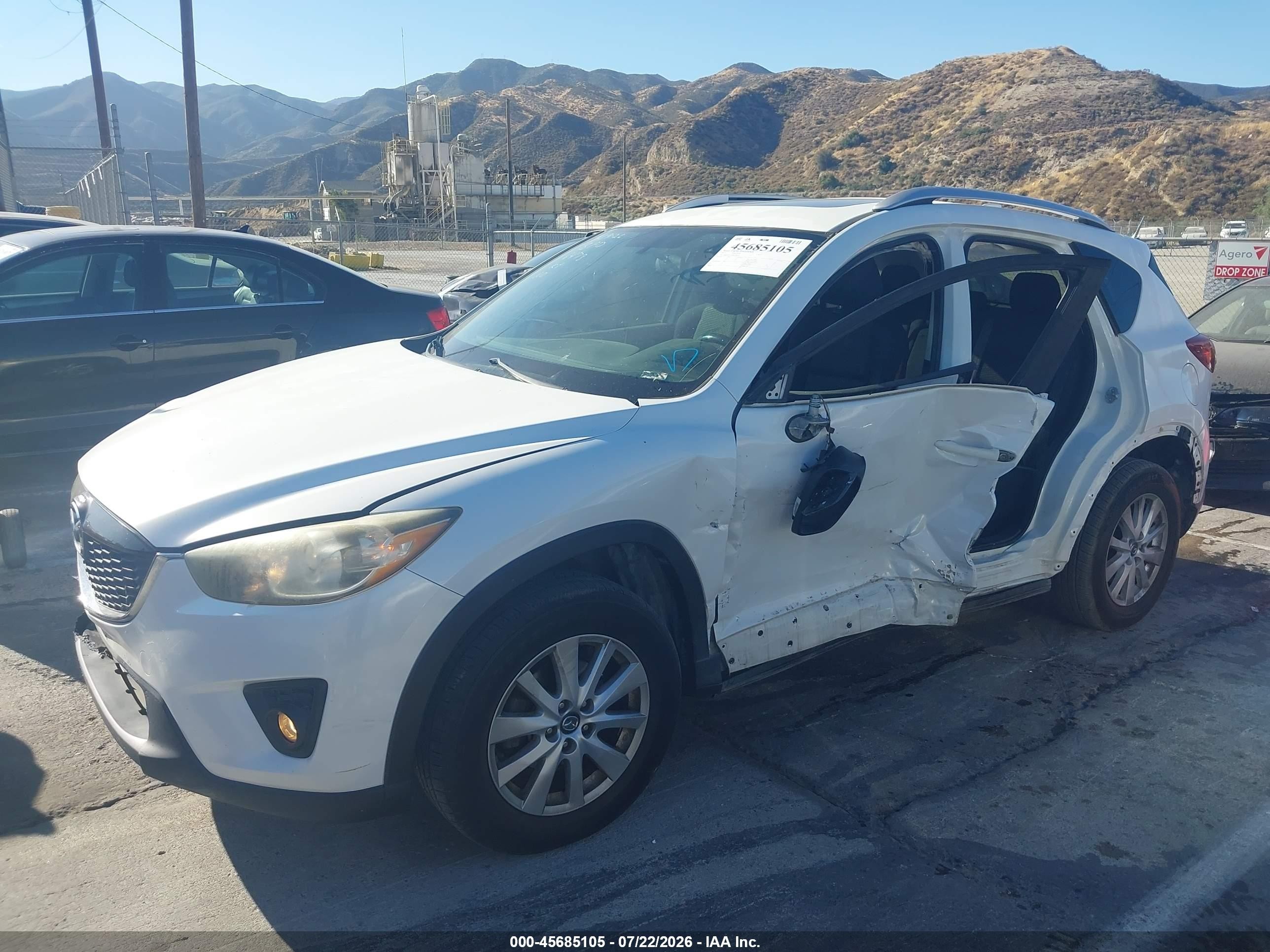 2013 Mazda Cx-5 Touring White vin: JM3KE2CE6D0156473