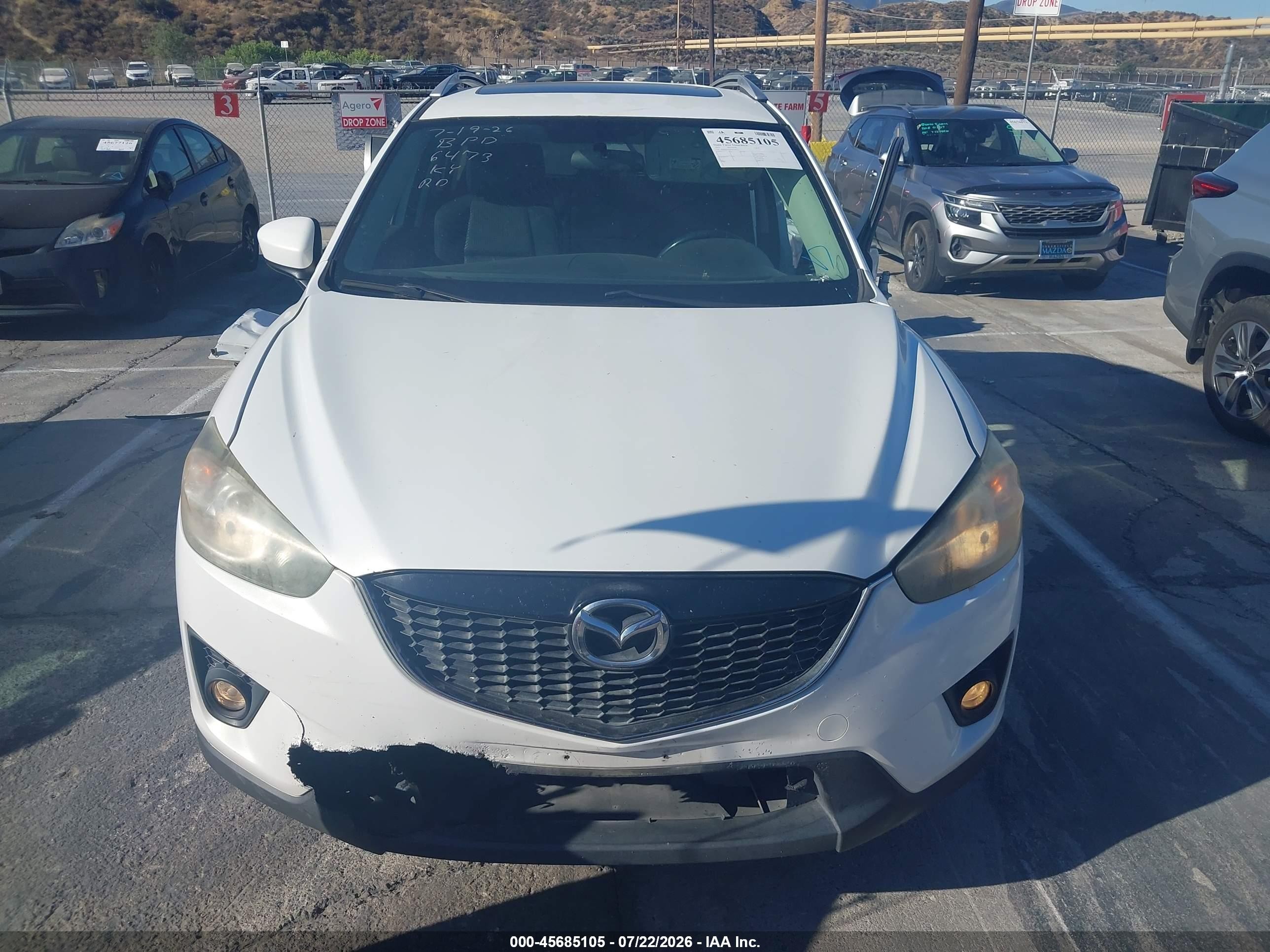 2013 Mazda Cx-5 Touring White vin: JM3KE2CE6D0156473