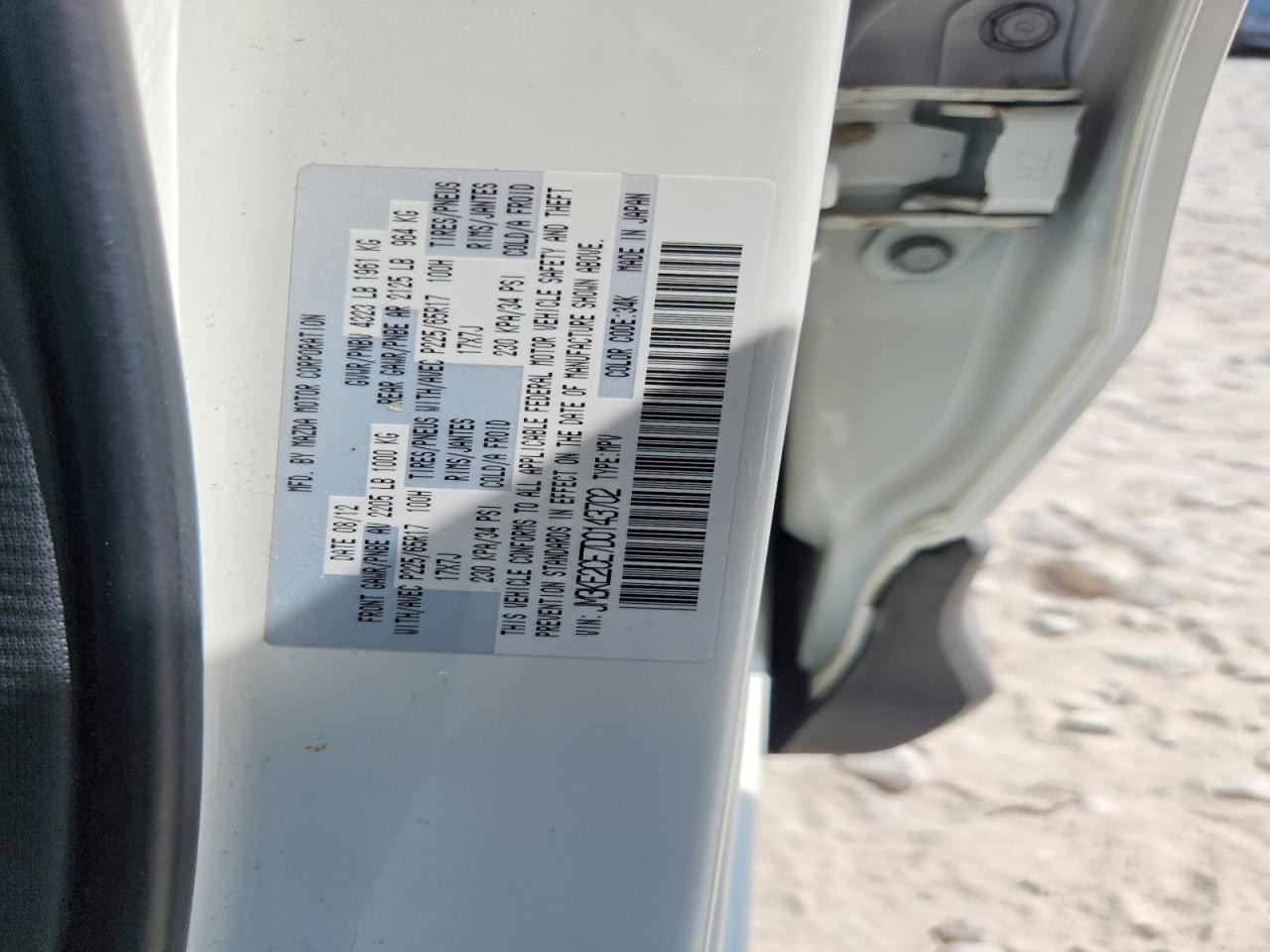 2013 Mazda Cx-5 Touring White vin: JM3KE2CE7D0143702