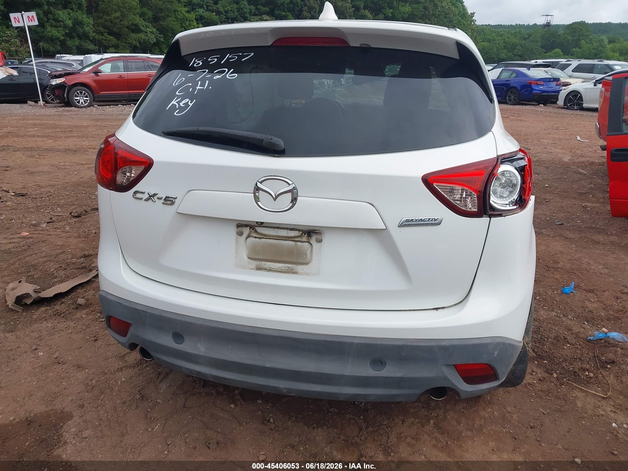 2014 Mazda Cx-5 Touring White vin: JM3KE2CY0E0382455