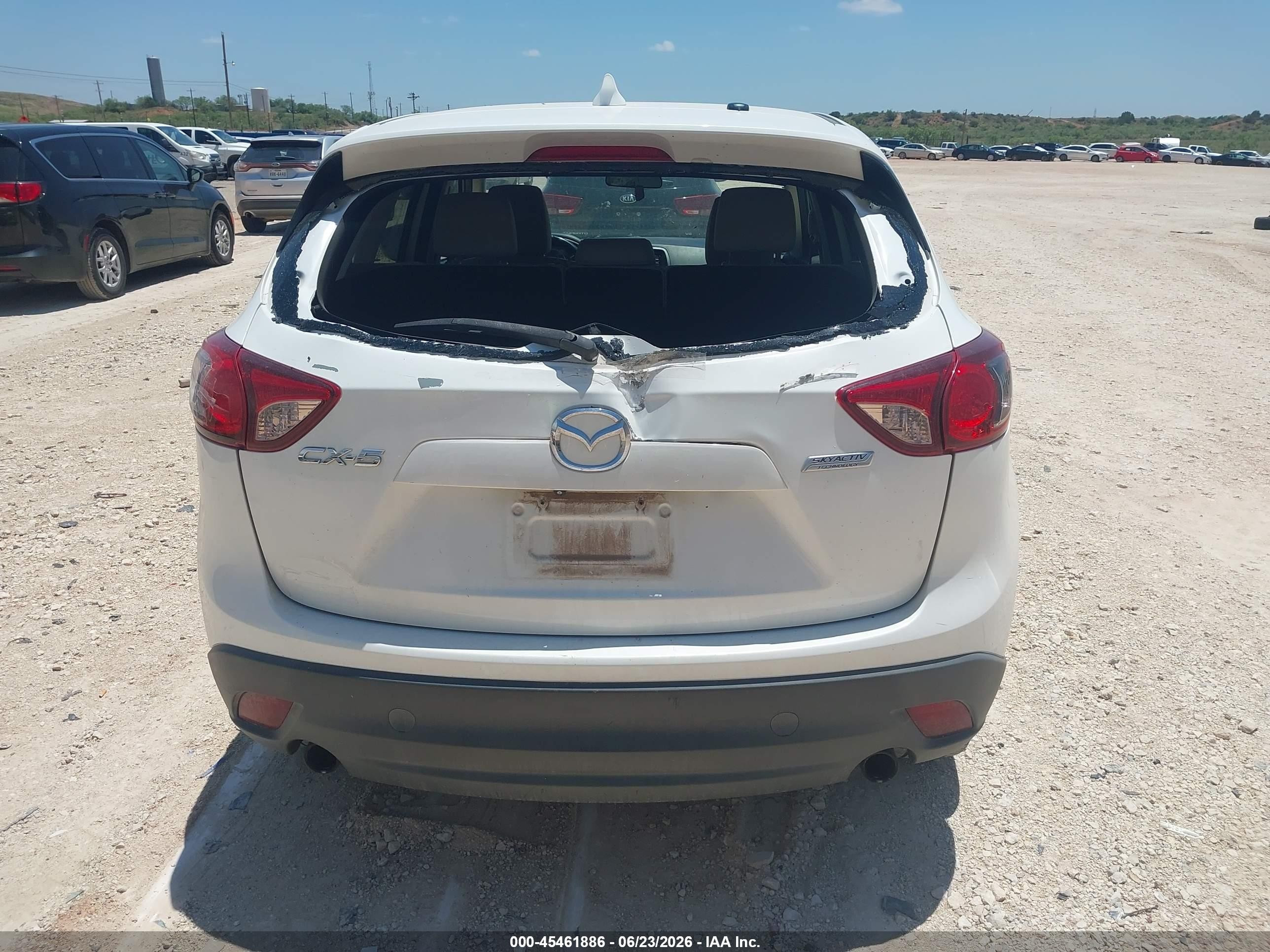 2015 Mazda Cx-5 Touring White vin: JM3KE2CY0F0455437