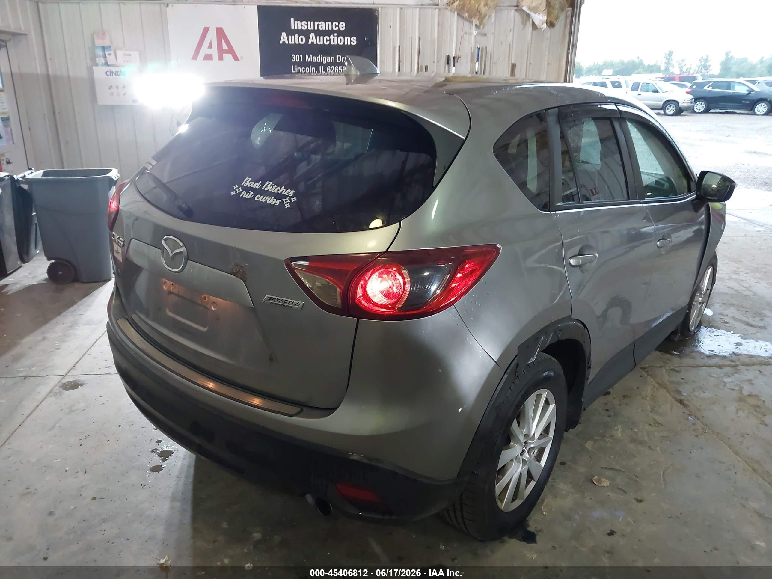 2015 Mazda Cx-5 Touring Gray vin: JM3KE2CY0F0553965