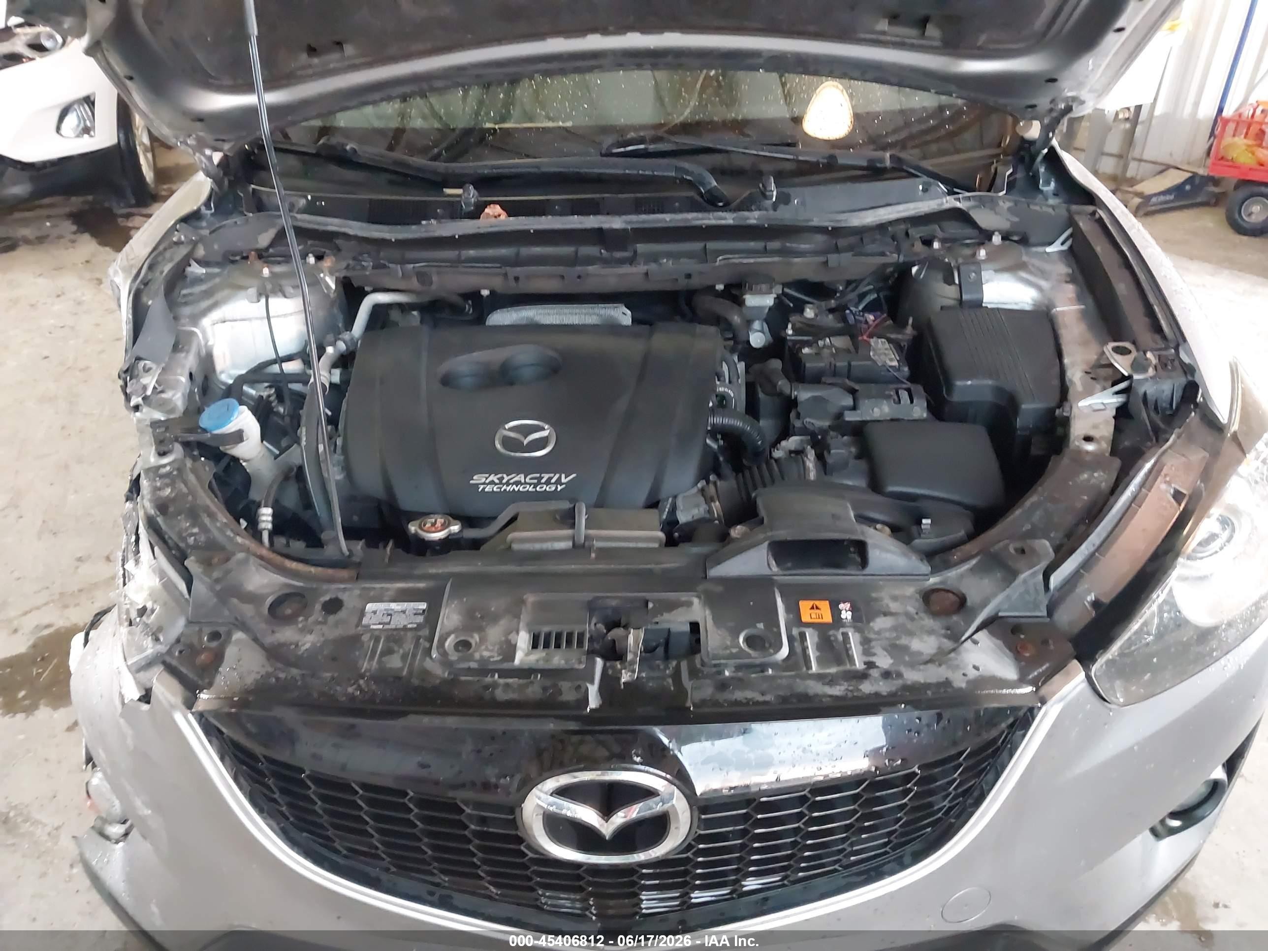 2015 Mazda Cx-5 Touring Gray vin: JM3KE2CY0F0553965