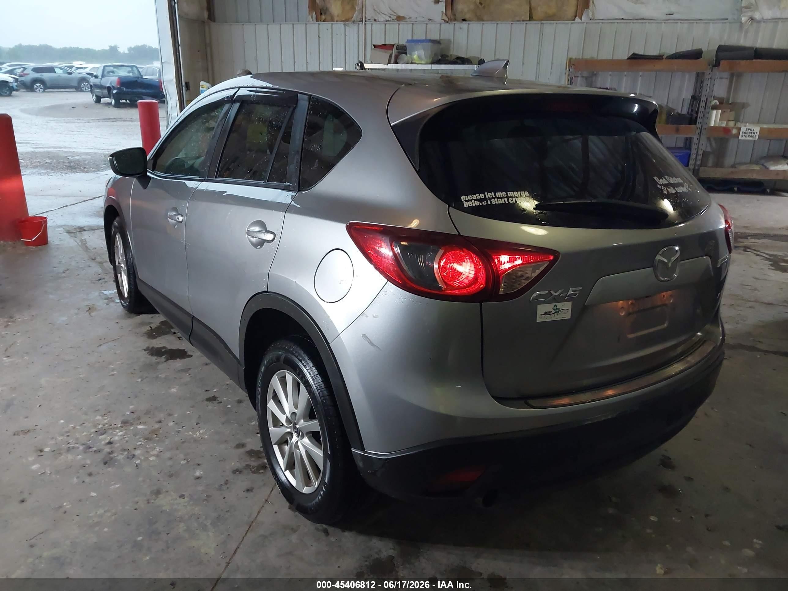 2015 Mazda Cx-5 Touring Gray vin: JM3KE2CY0F0553965