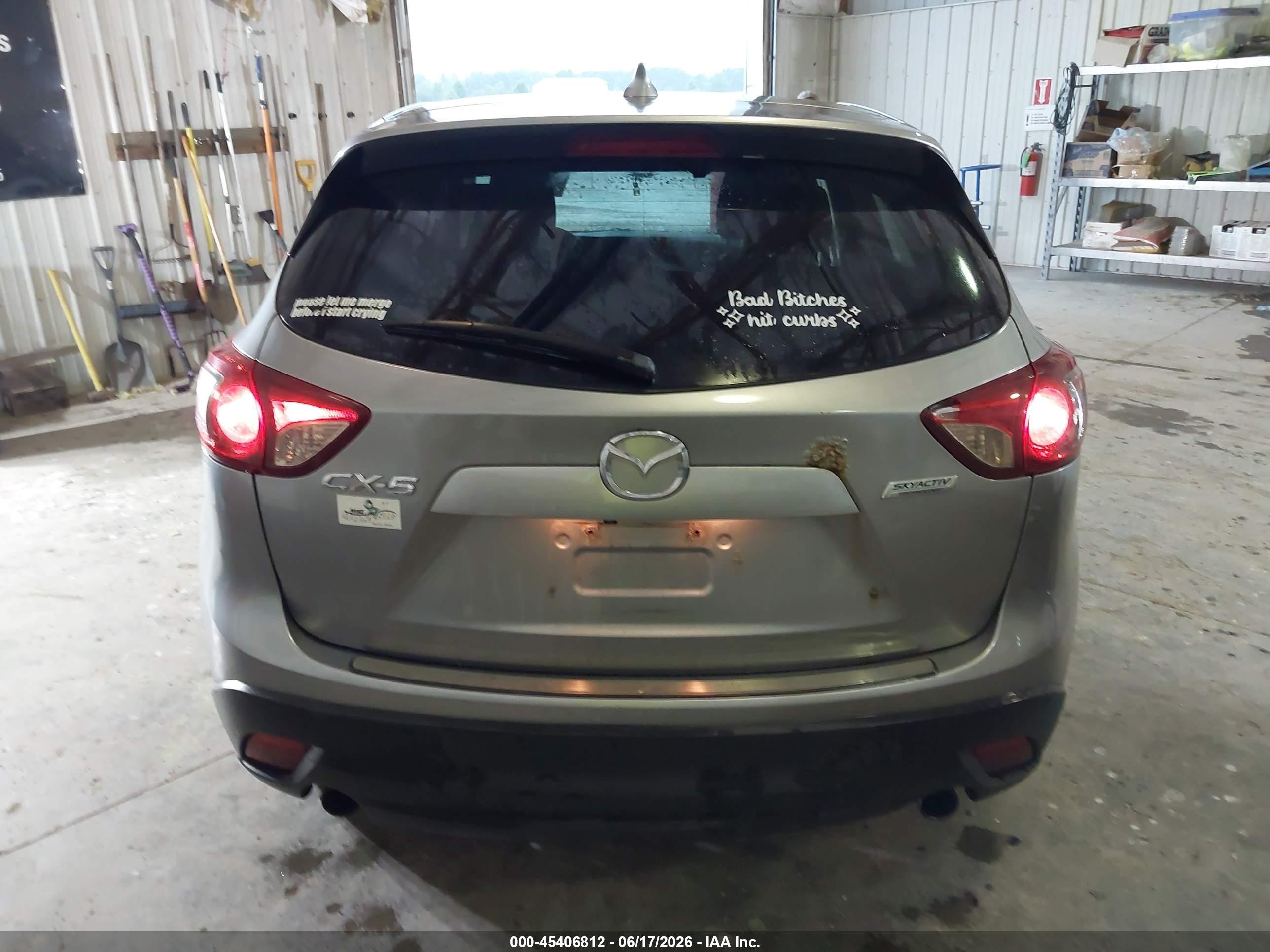 2015 Mazda Cx-5 Touring Gray vin: JM3KE2CY0F0553965