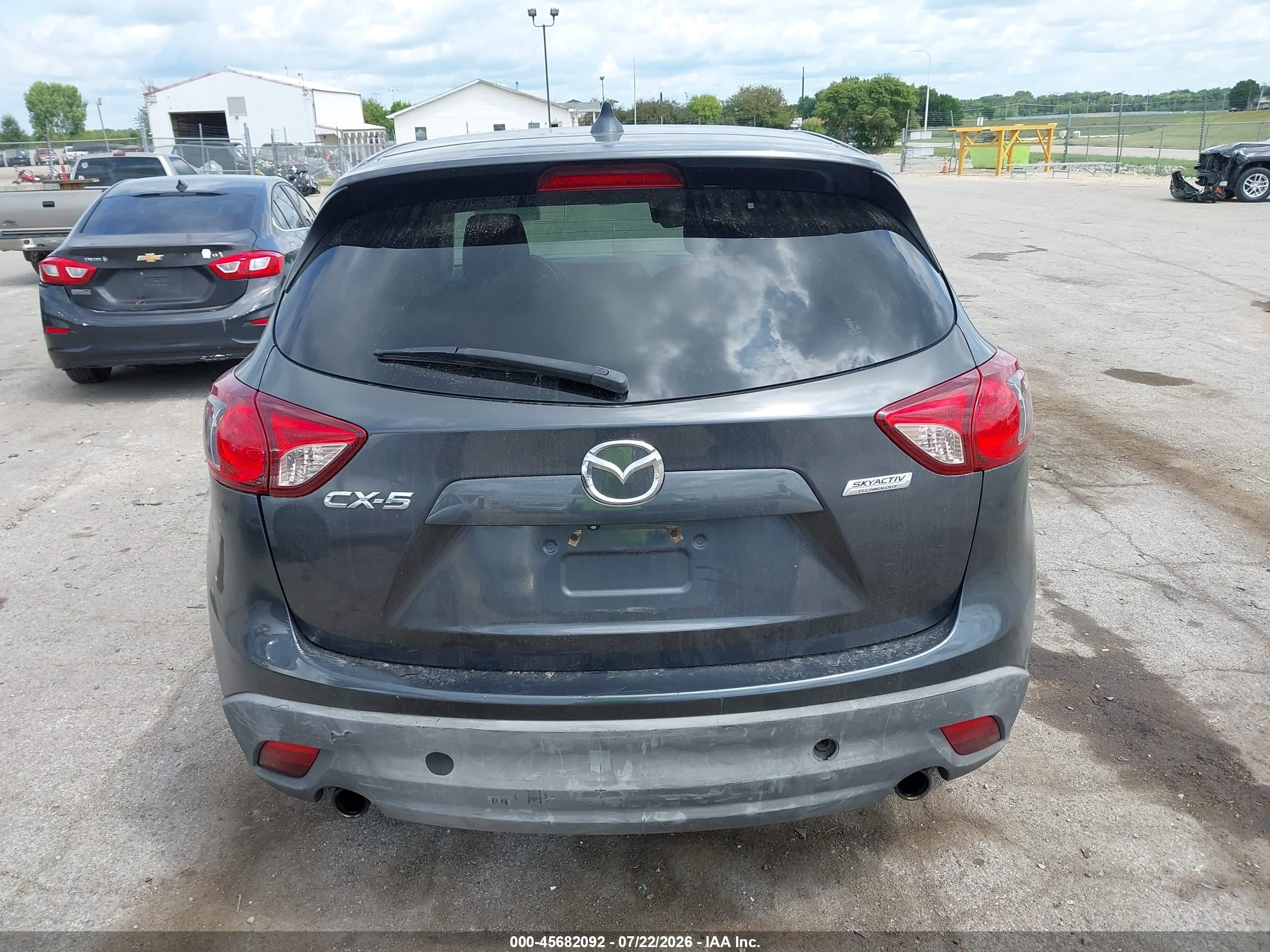2015 Mazda Cx-5 Touring Gray vin: JM3KE2CY2F0486236